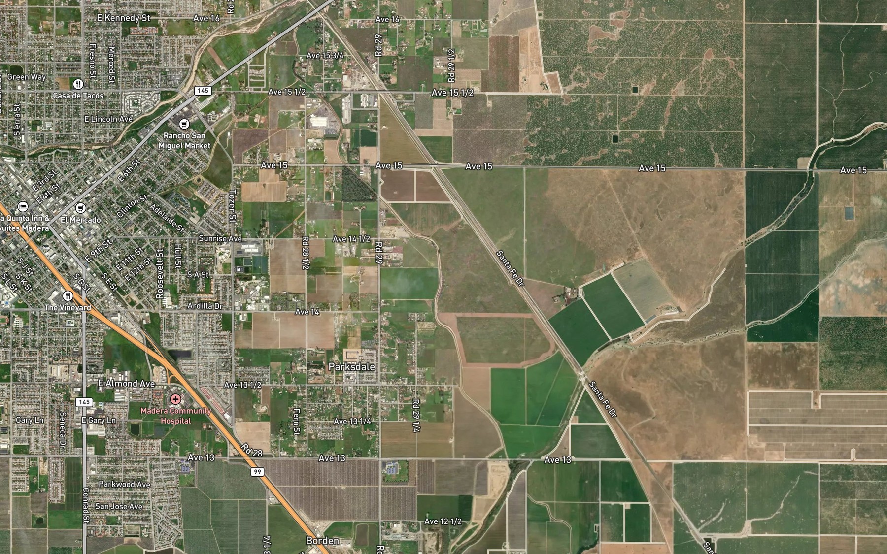 Satellite map of the Main Canal