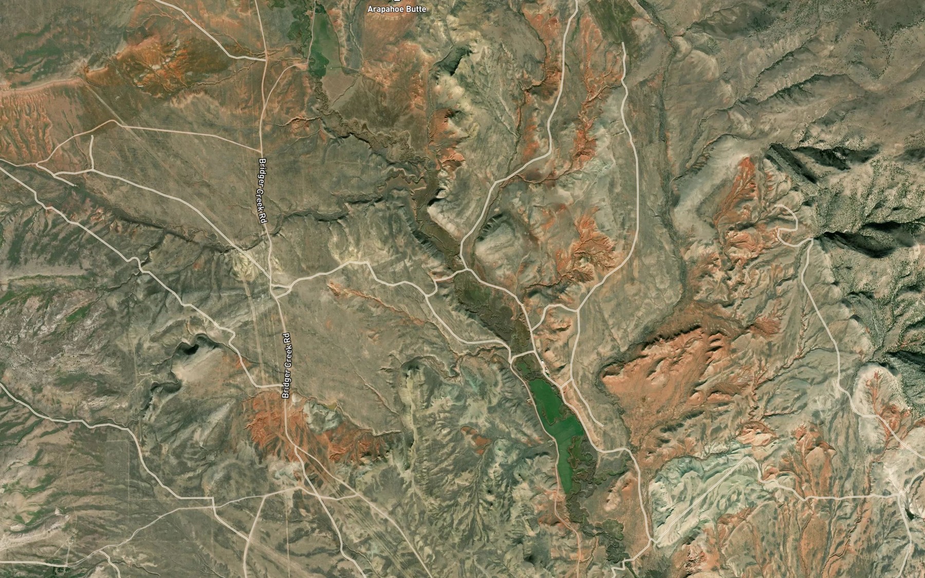 Satellite map of the East Bridger Creek