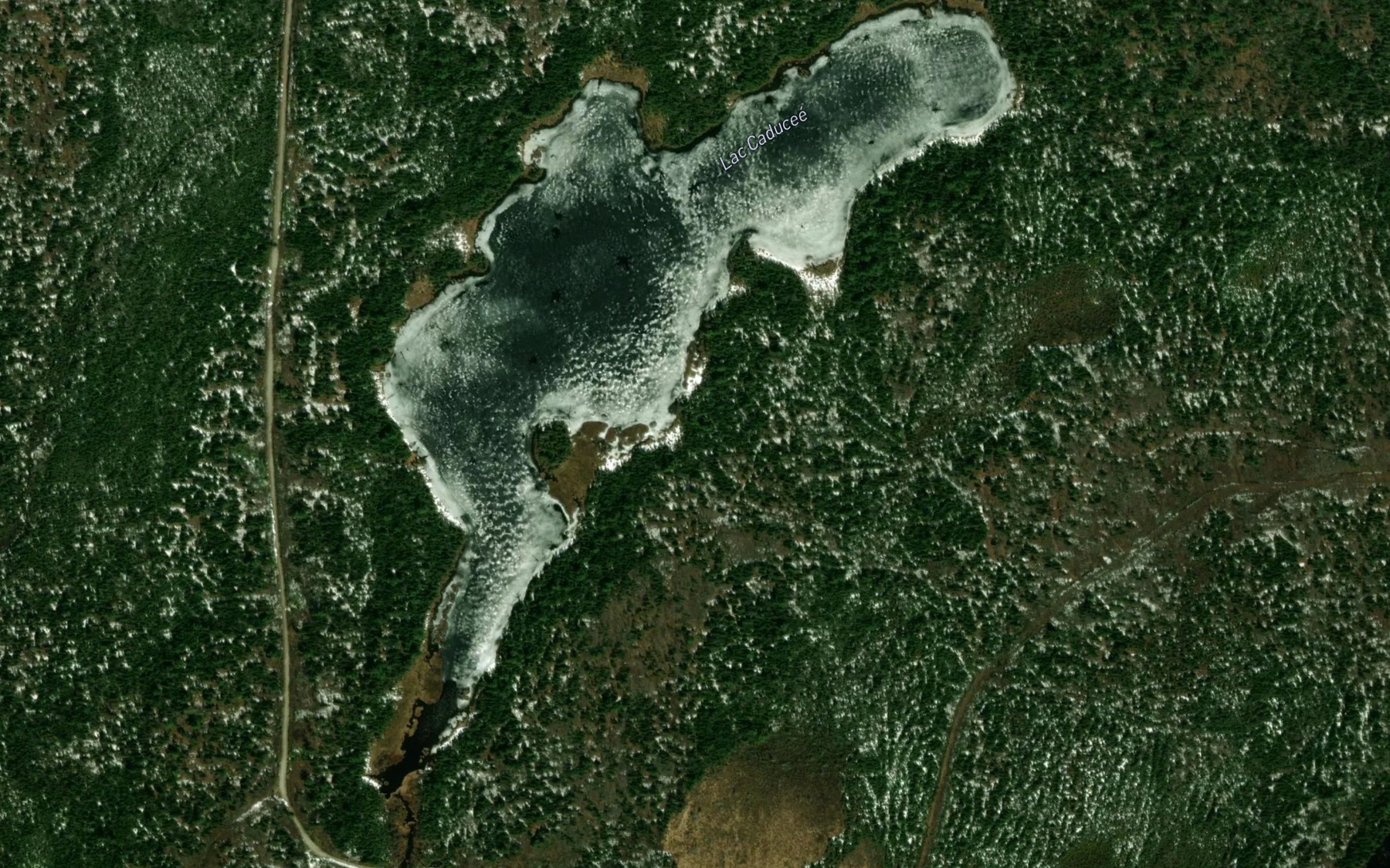 Satellite map of the Lac Caducee