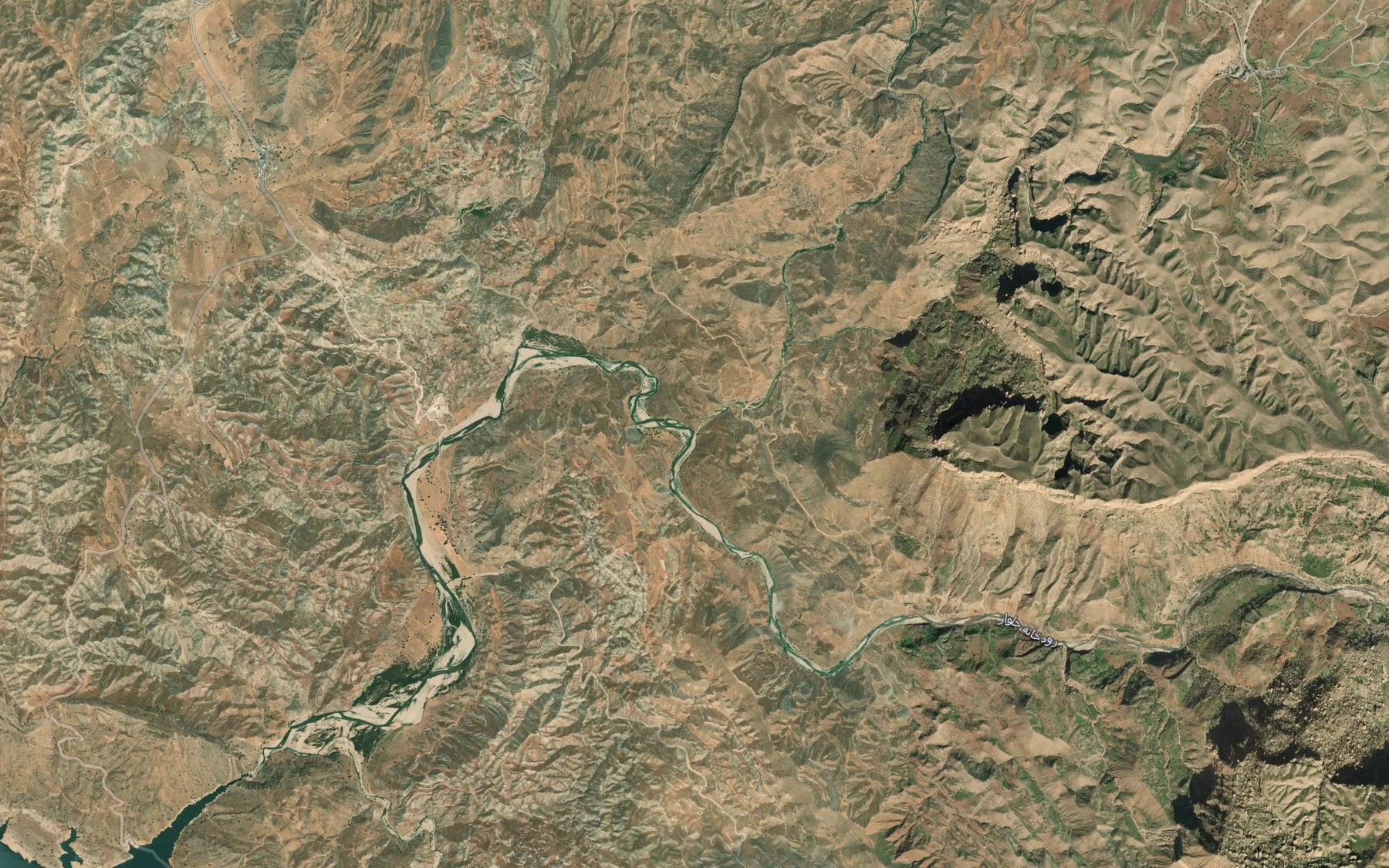 Satellite map of the Rudkhaneh-ye Sadatabad