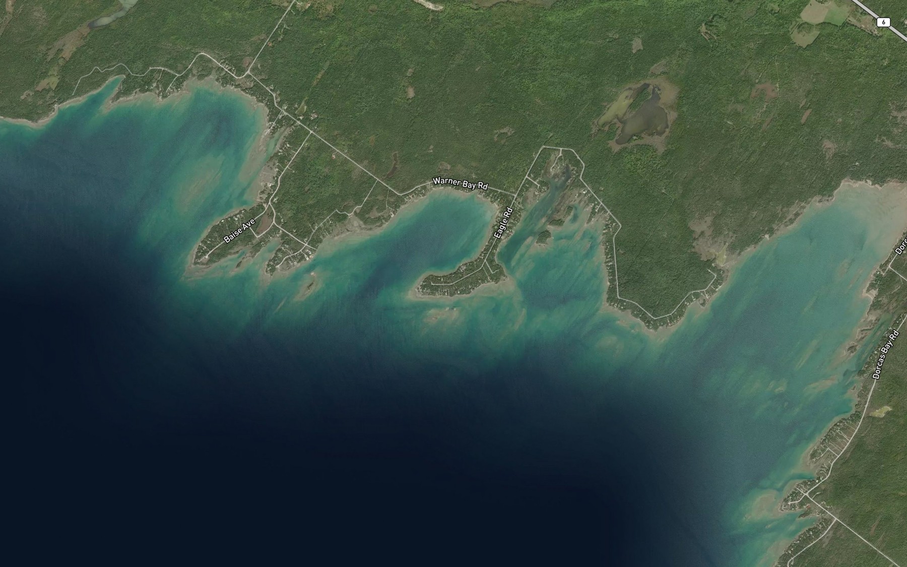 Satellite map of the Warner Bay