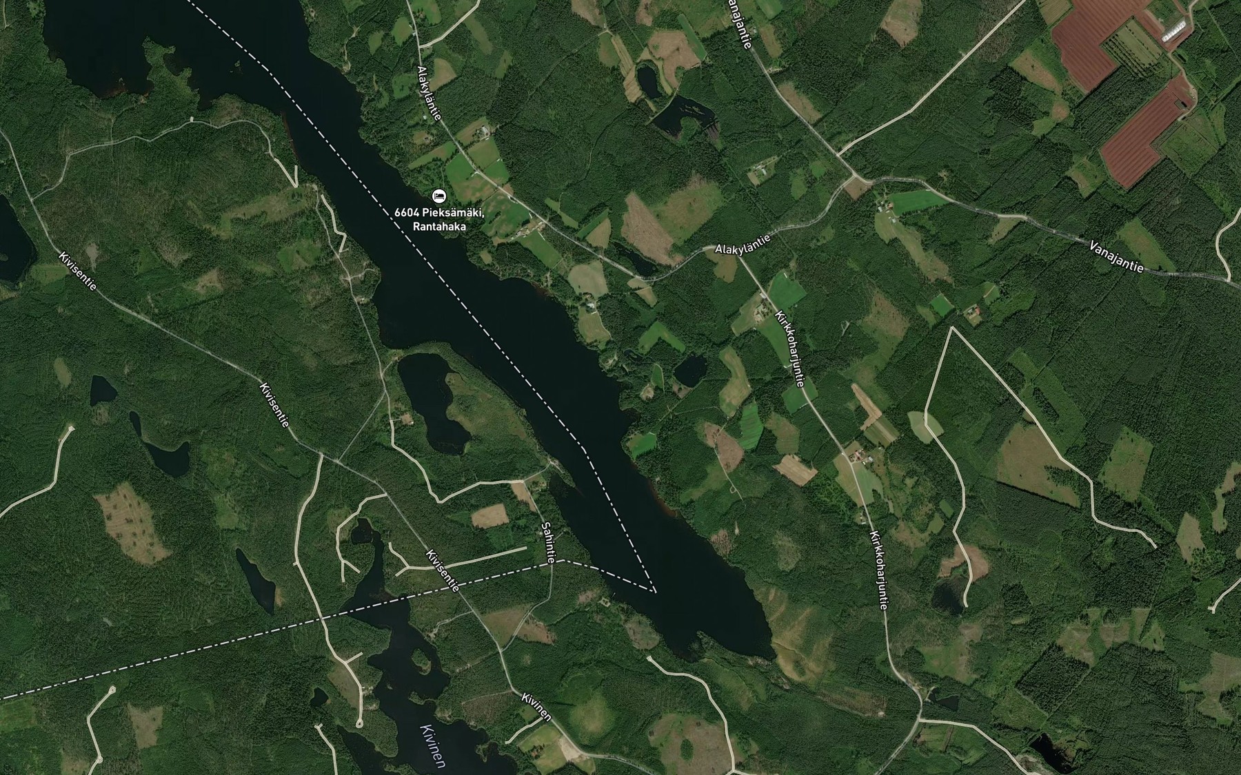 Satellite map of the Pukkilahti