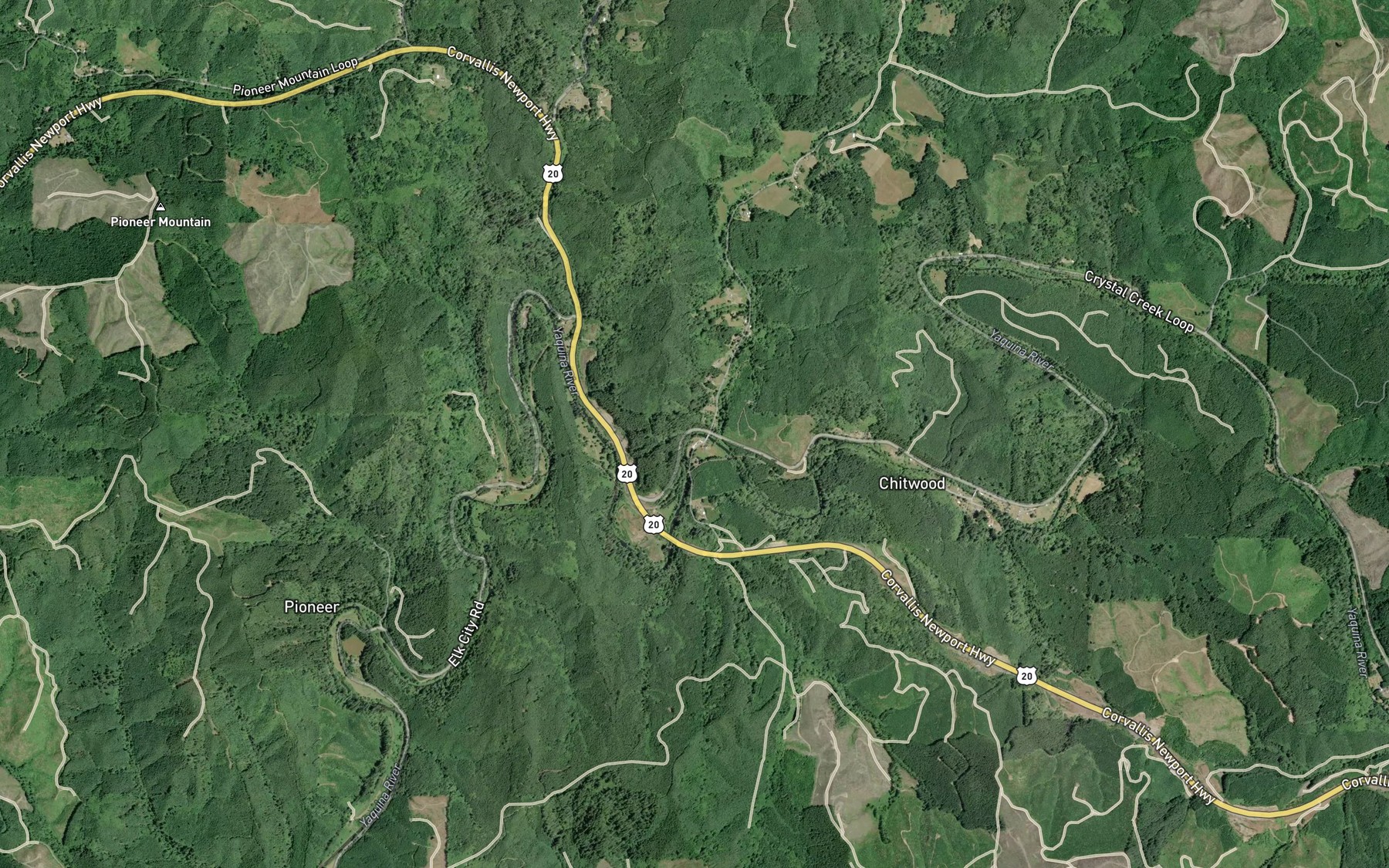 Satellite map of the Thornton Creek