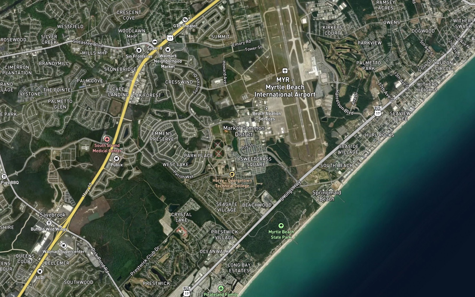 Satellite map of the Spot 4