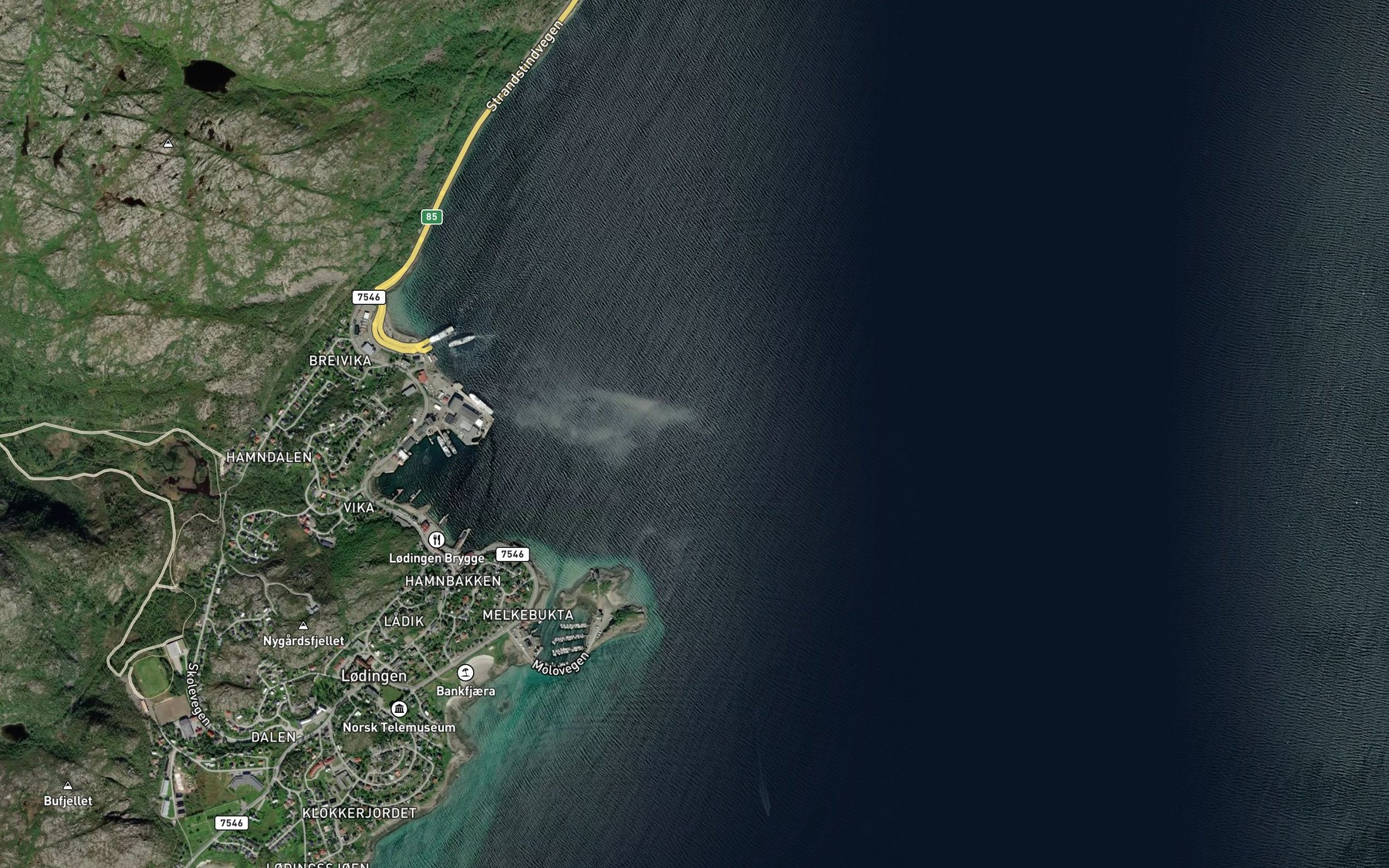 Satellite map of the Hamnskallen