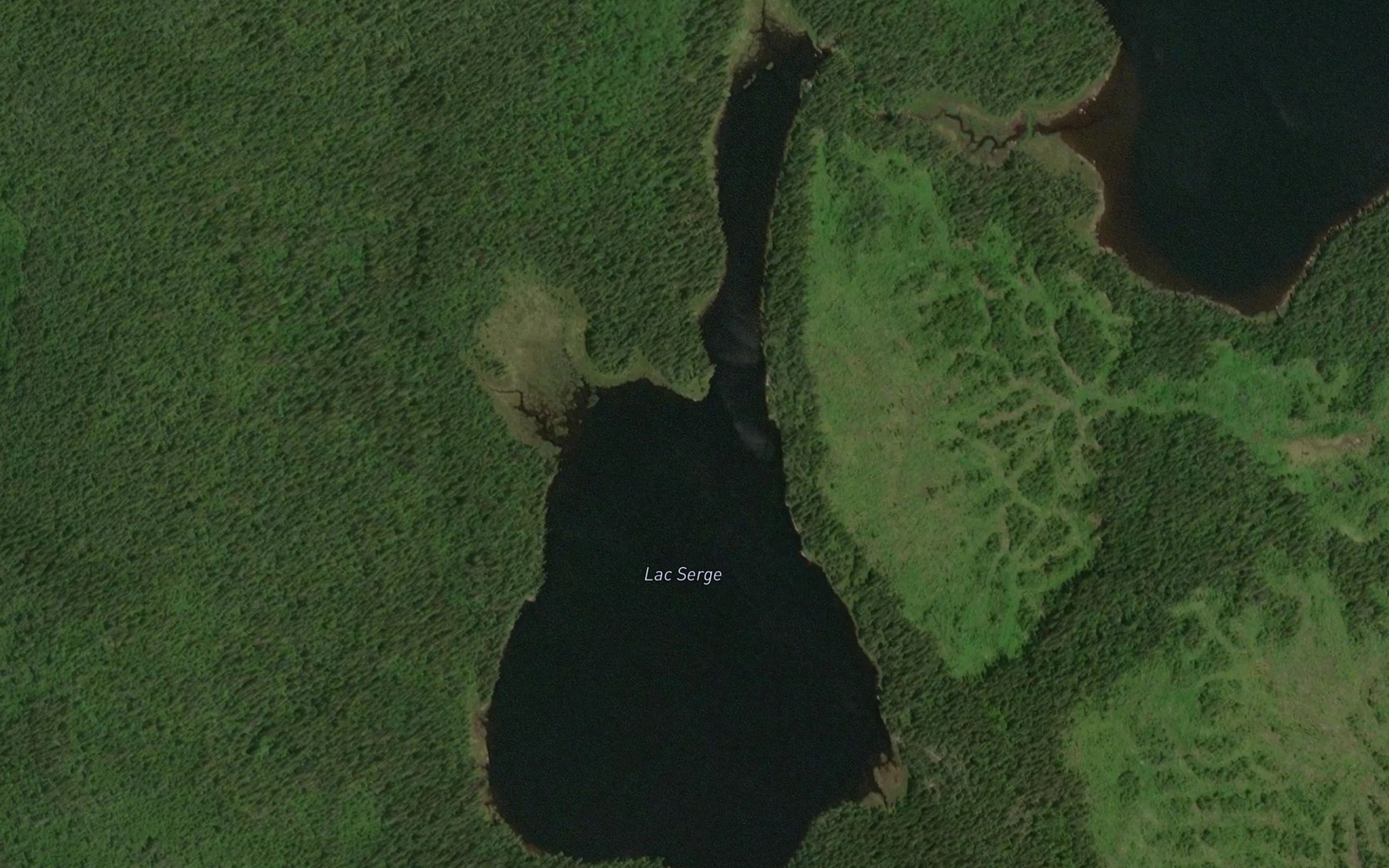 Satellite map of the Lac Serge