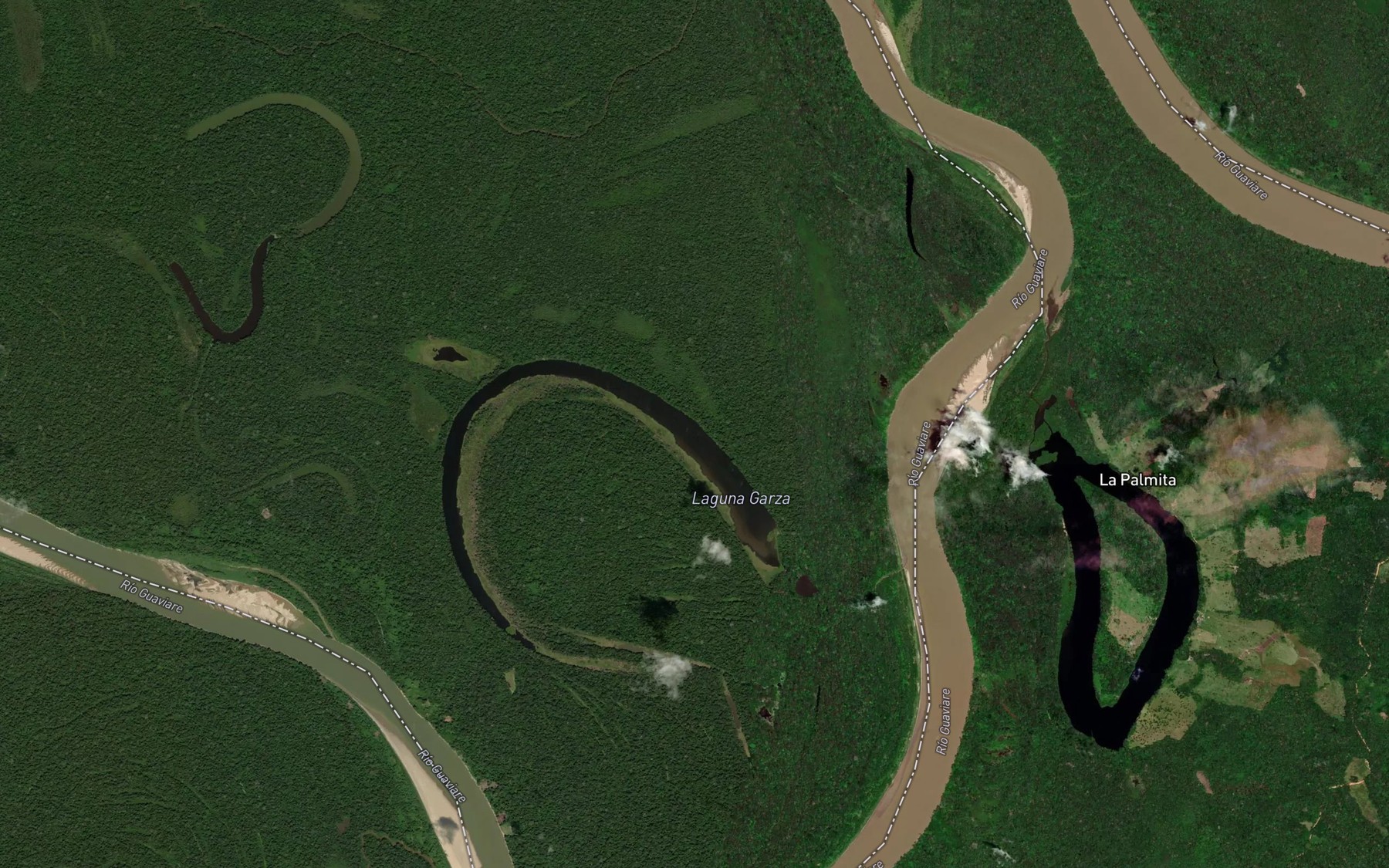 Satellite map of the Laguna Tigre