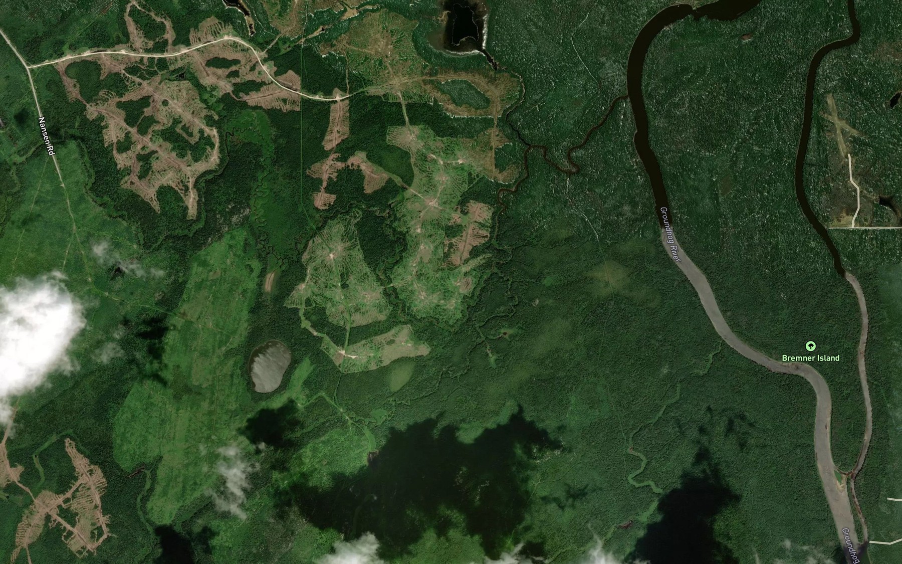 Satellite map of the South Nansen Creek
