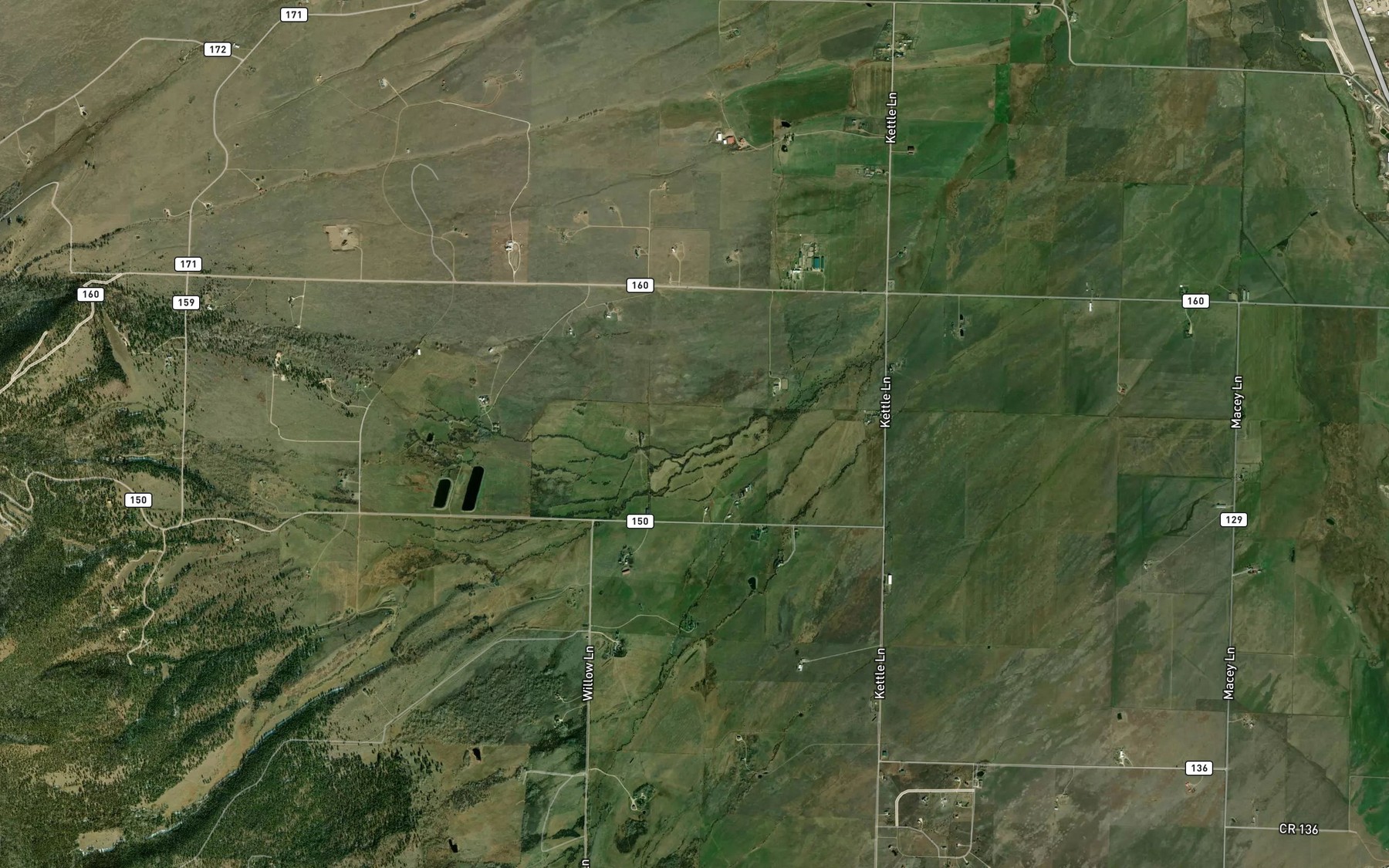 Satellite map of the North Taylor Creek