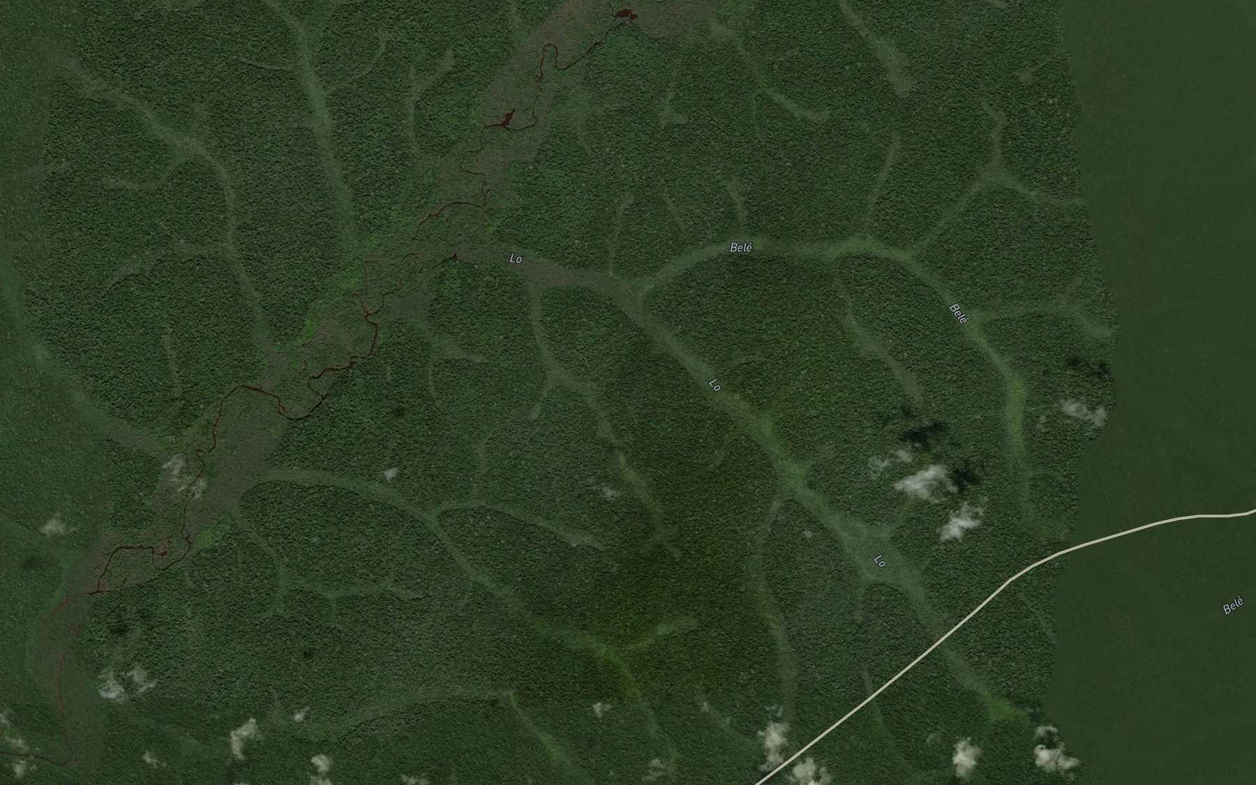 Satellite map of the Bele
