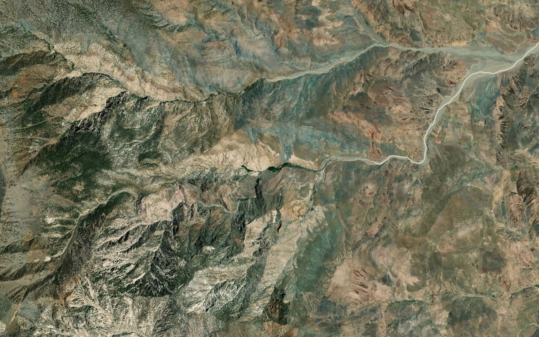 Satellite map of the Hanaupah Spring