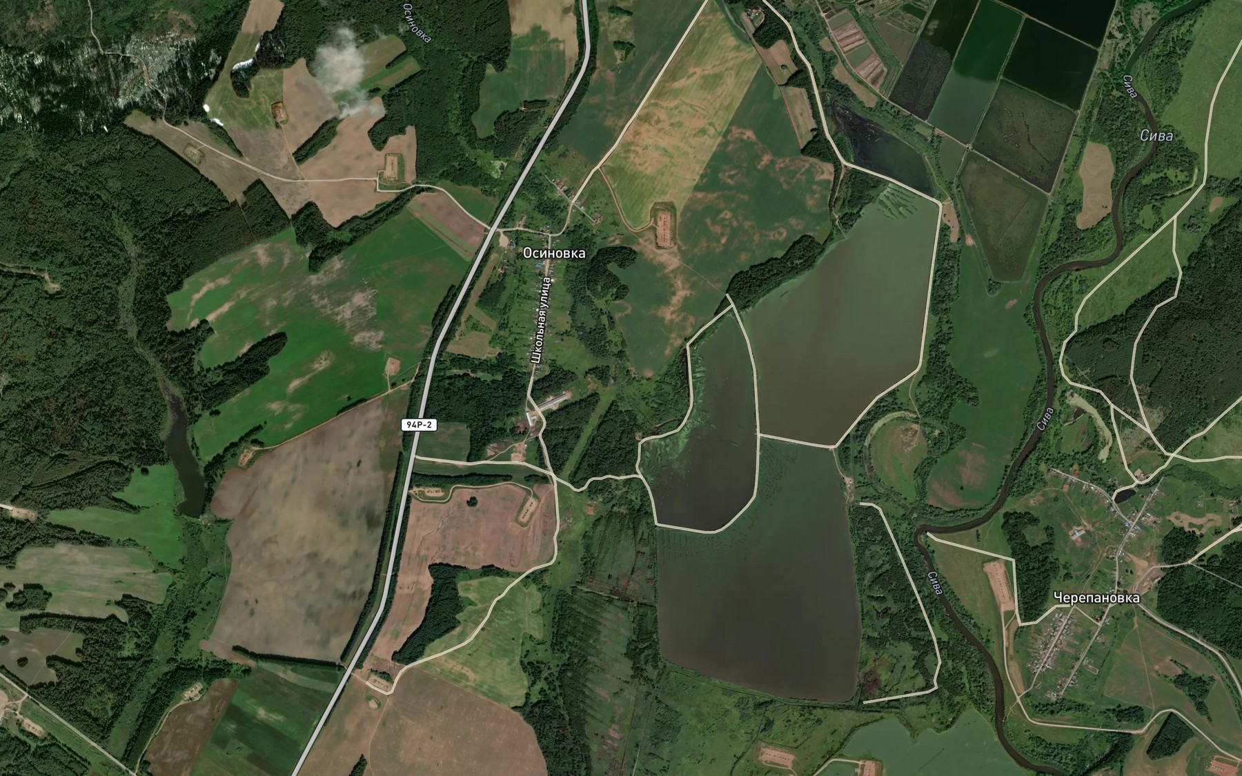 Satellite map of the Osinovka
