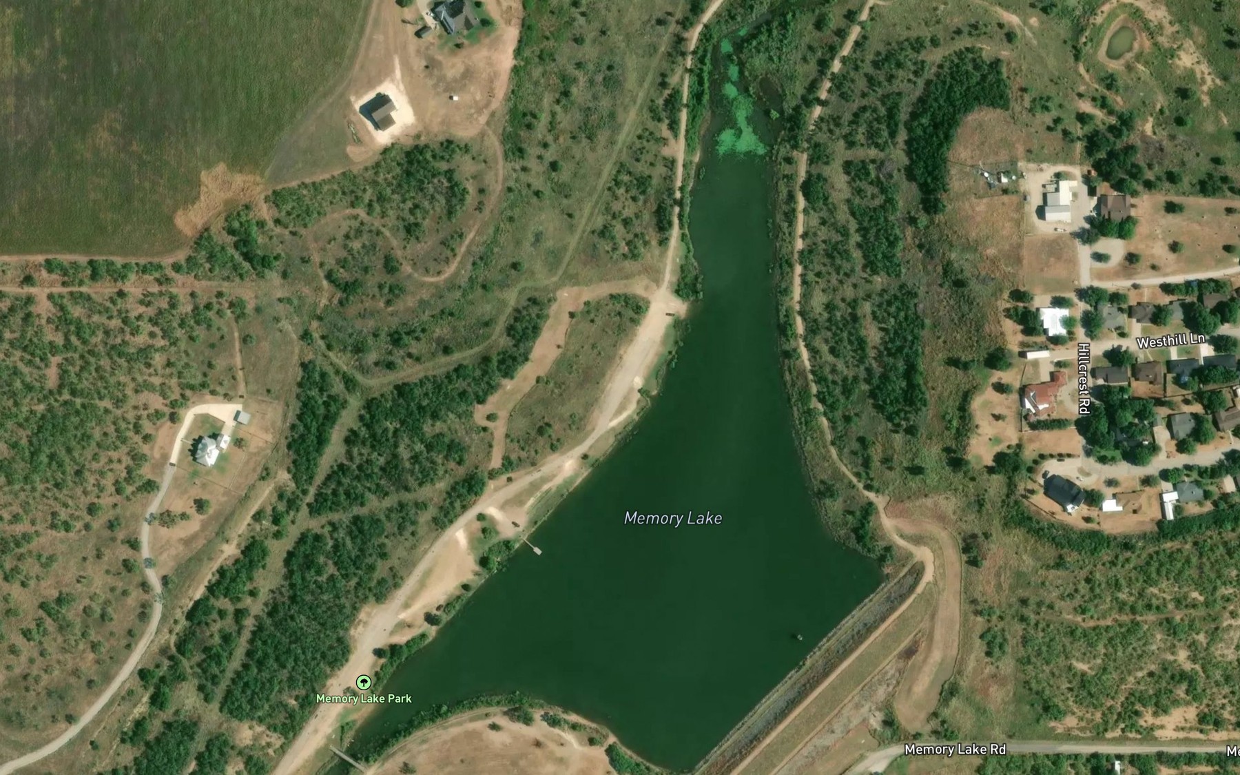 Satellite map of the Soil Conservation Service Site 38a Reservoir
