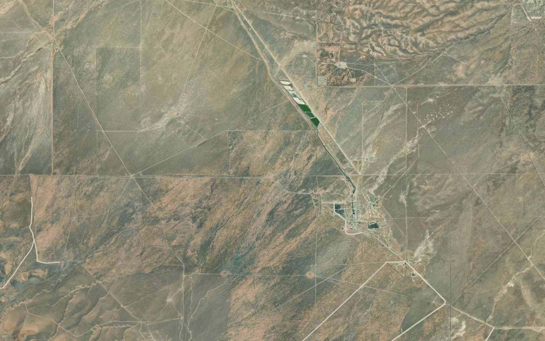 Satellite map of the Media Agua Creek