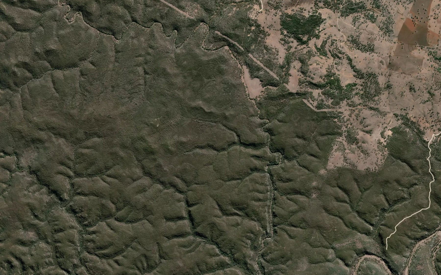 Satellite map of the Bow Creek