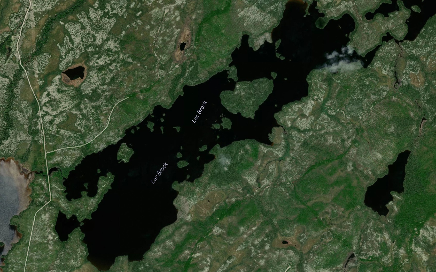 Satellite map of the Lac Brock