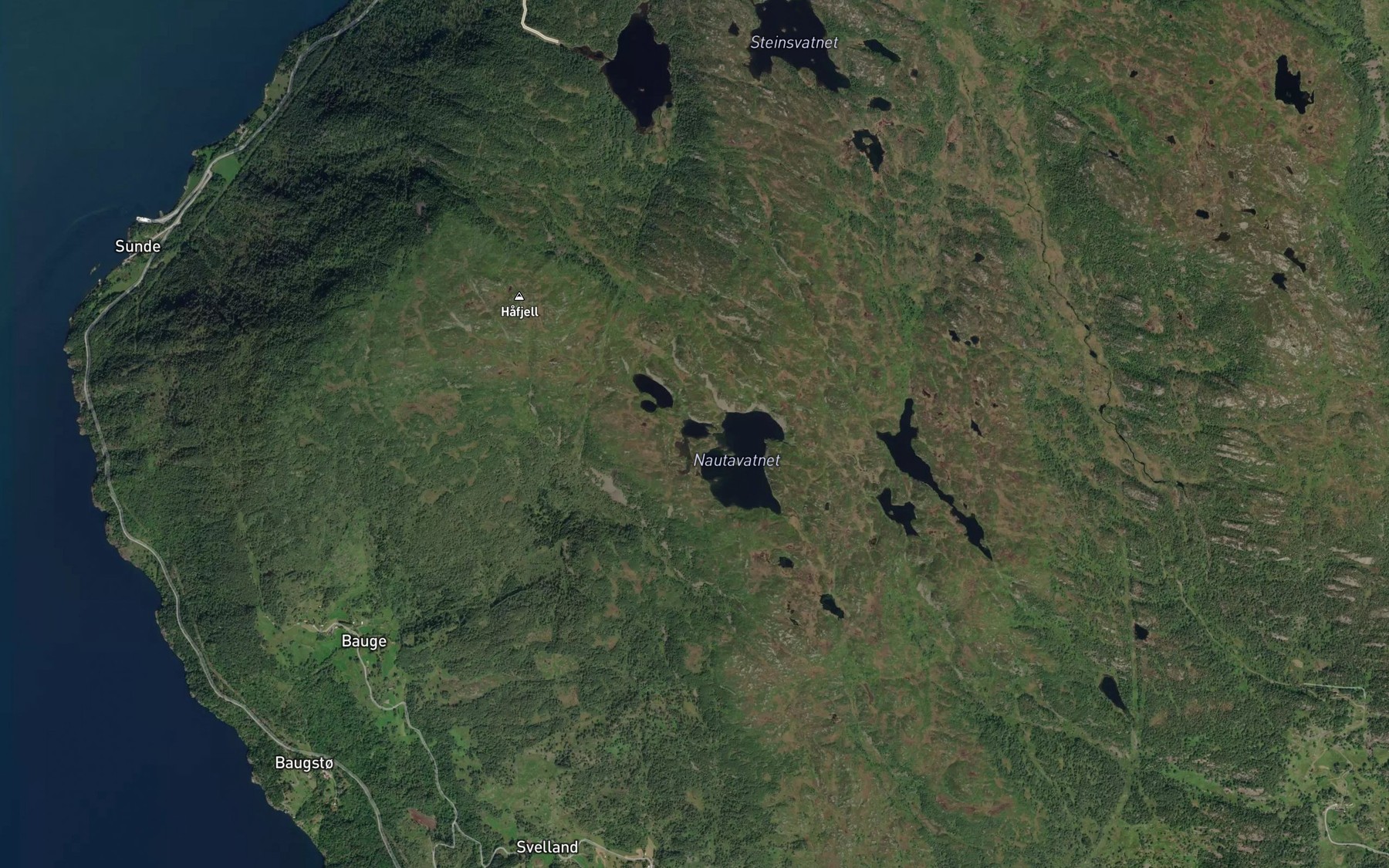 Satellite map of the Vetlevatnet