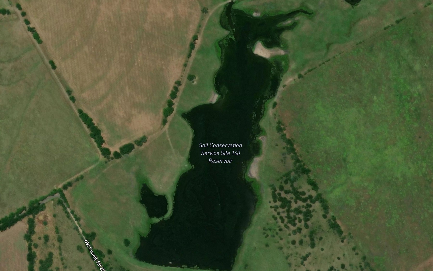 Satellite map of the Soil Conservation Service Site 140 Reservoir