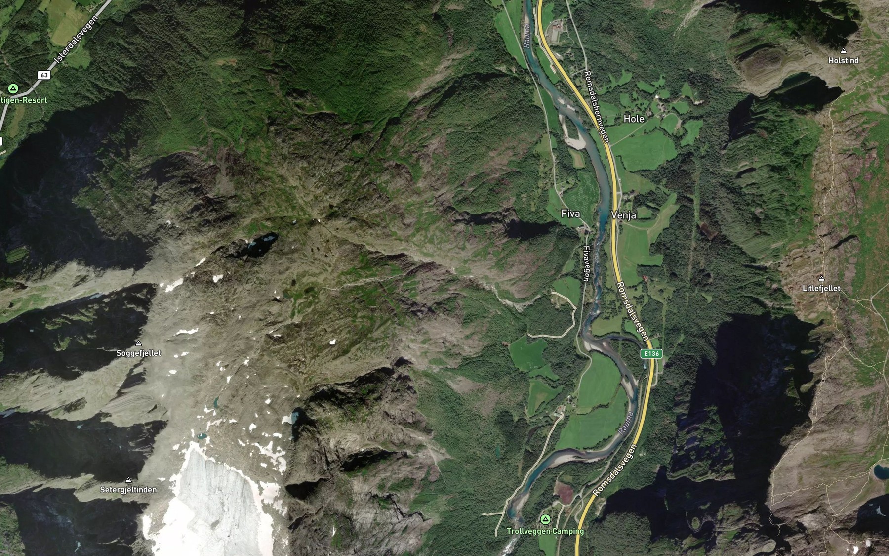 Satellite map of the Bjornagrova