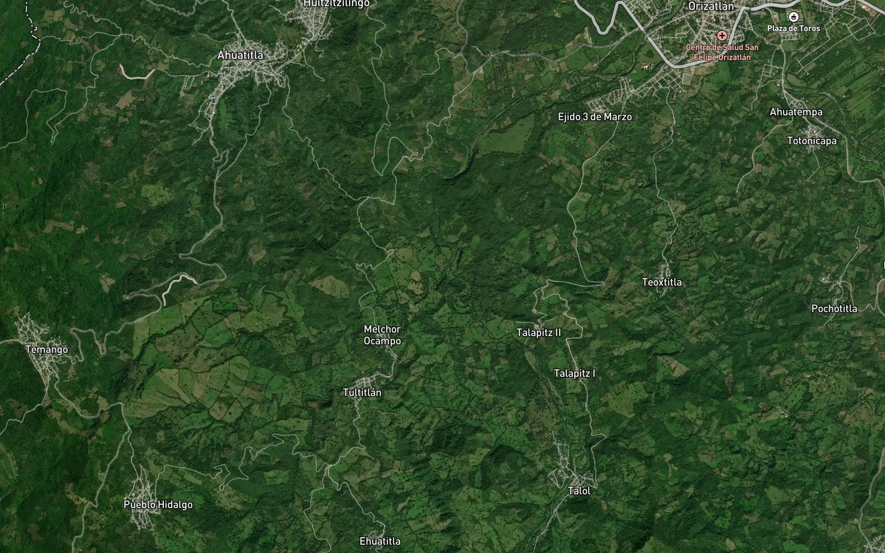 Satellite map of the Otemahuaca