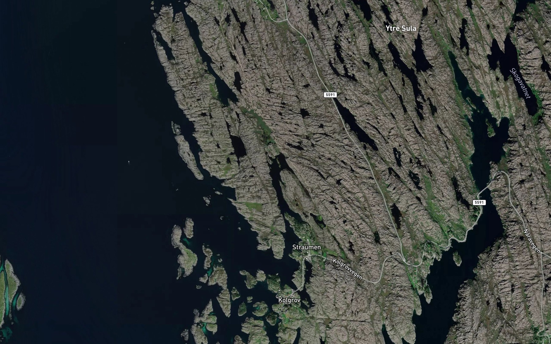 Satellite map of the Straumspollen