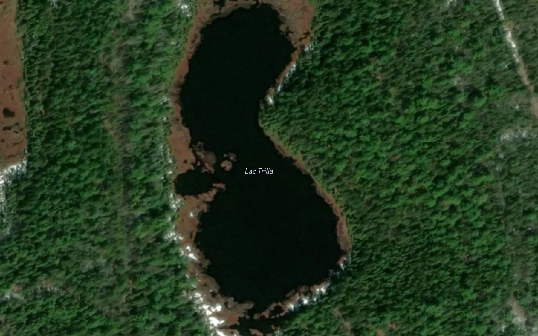 Satellite map of the Lac Trilla