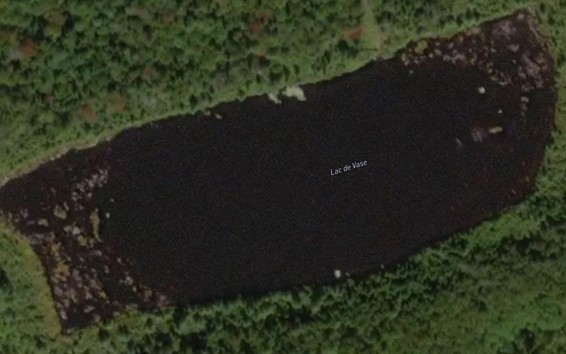 Satellite map of the Lac de Vase