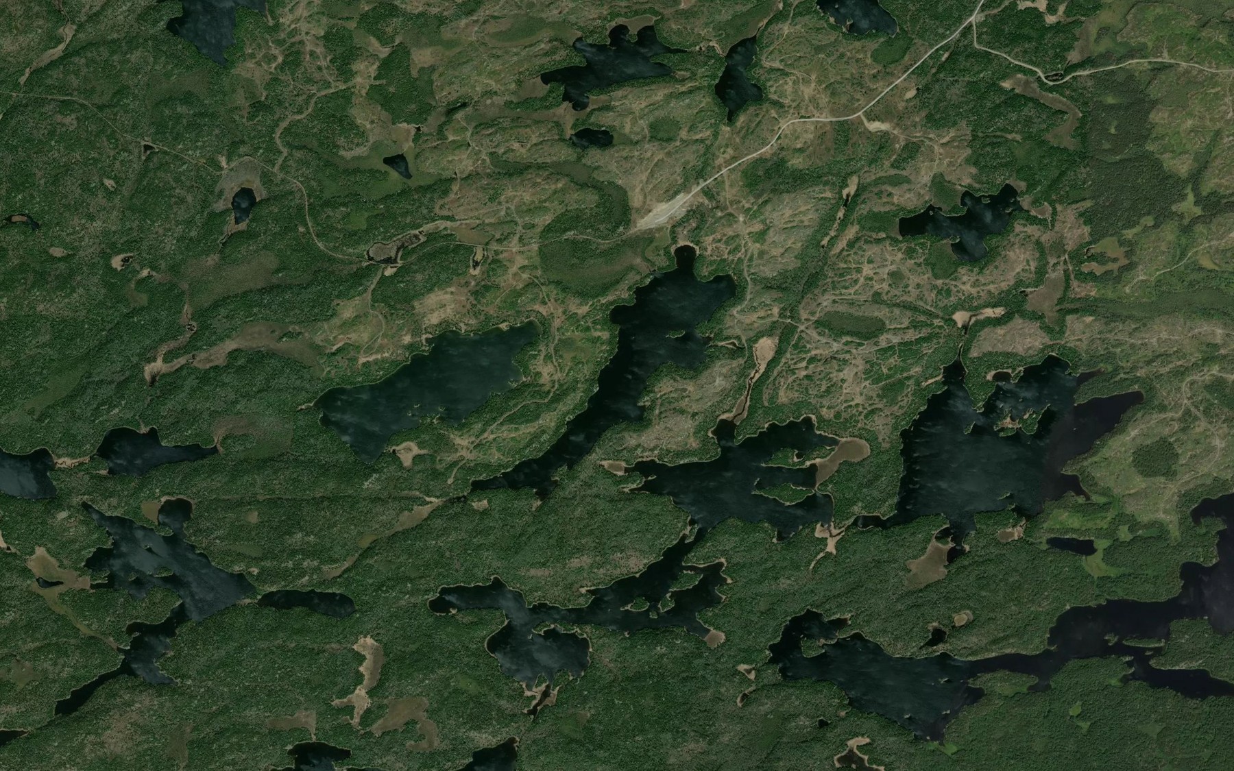 Satellite map of the Line Lake
