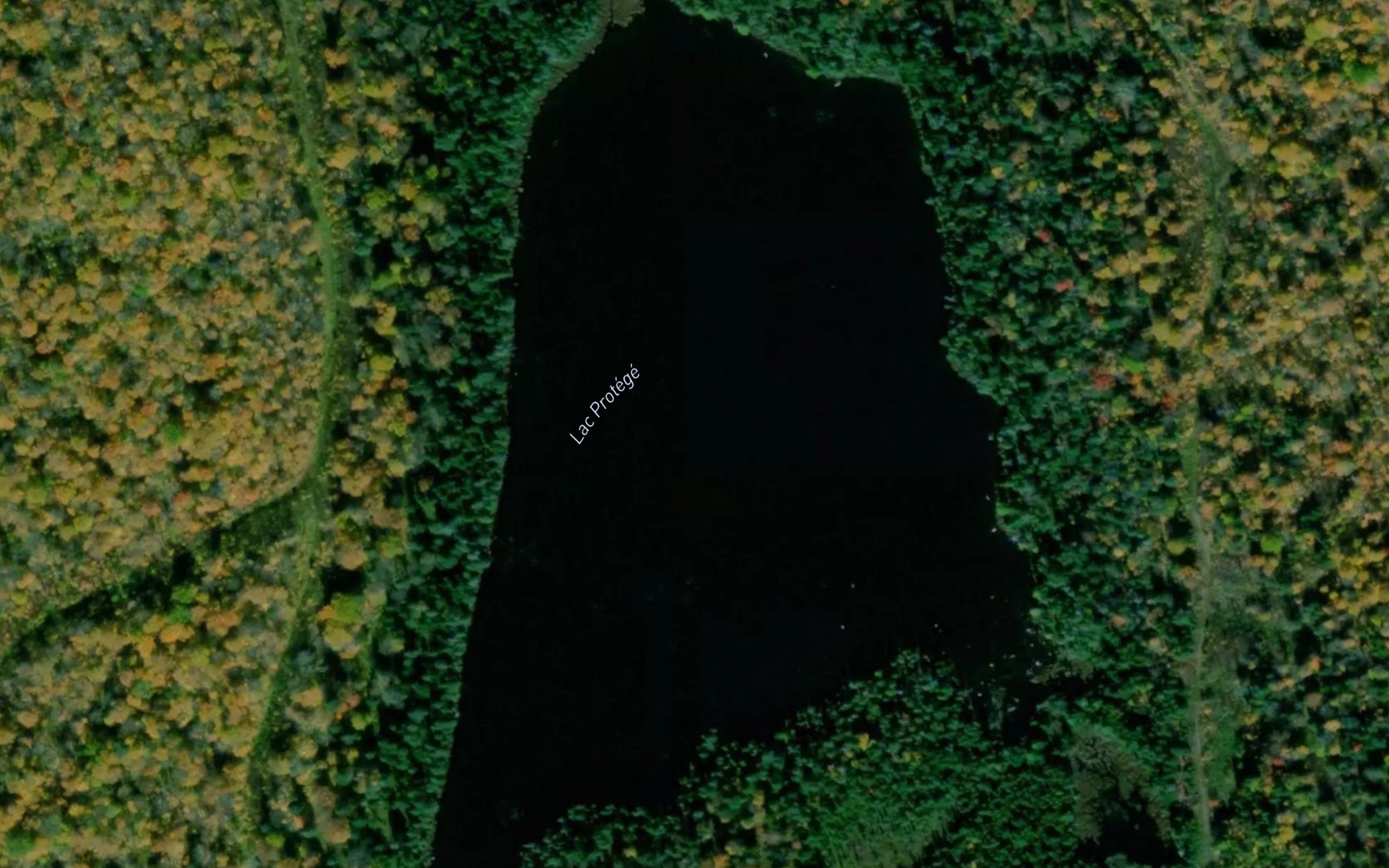 Satellite map of the Lac Protege