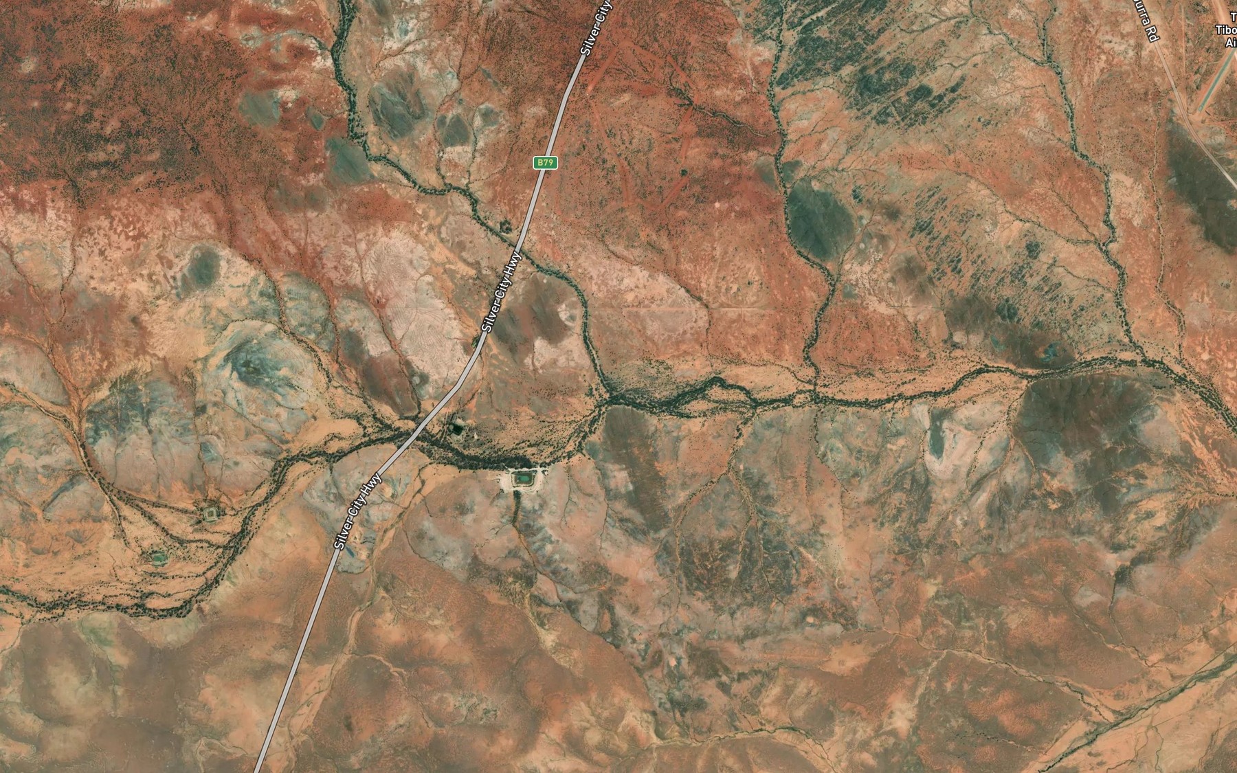 Satellite map of the Cutting Creek
