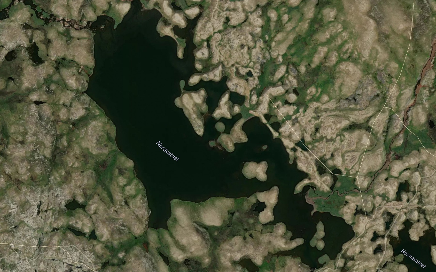 Satellite map of the Nordvatnet
