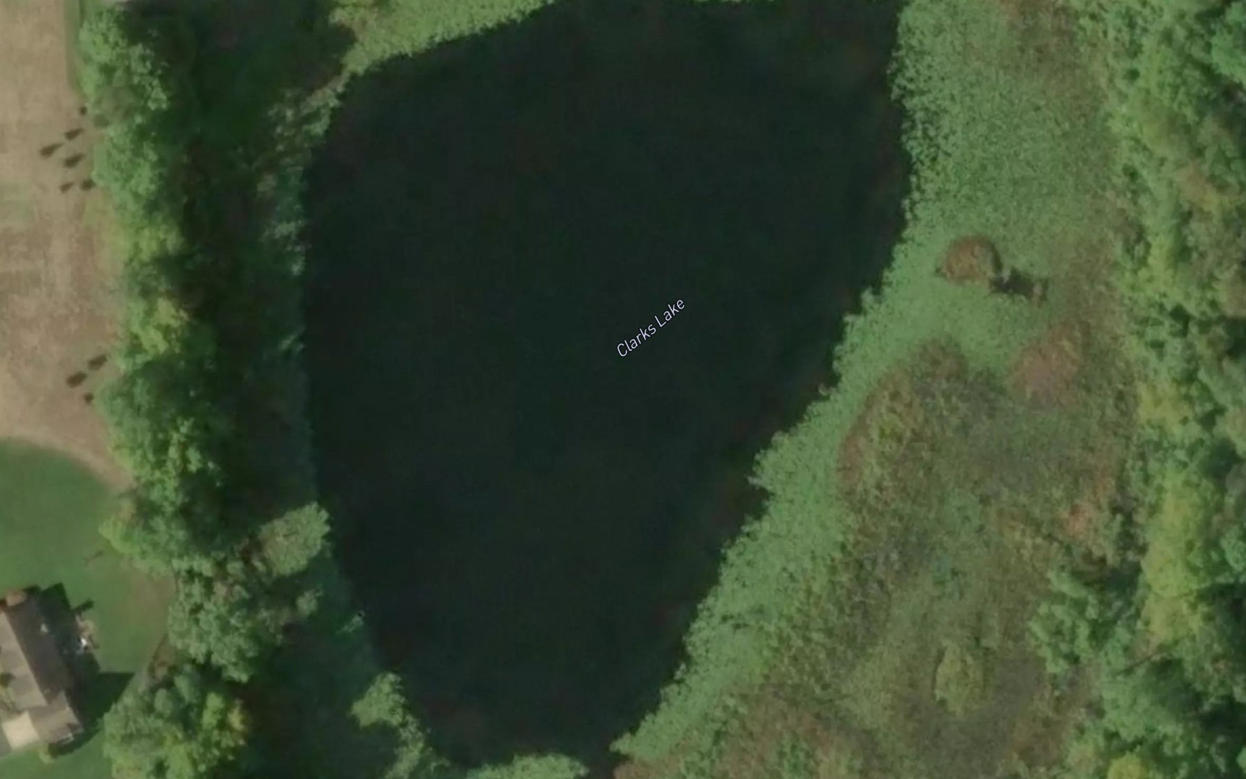 Satellite map of the Clarks Lake