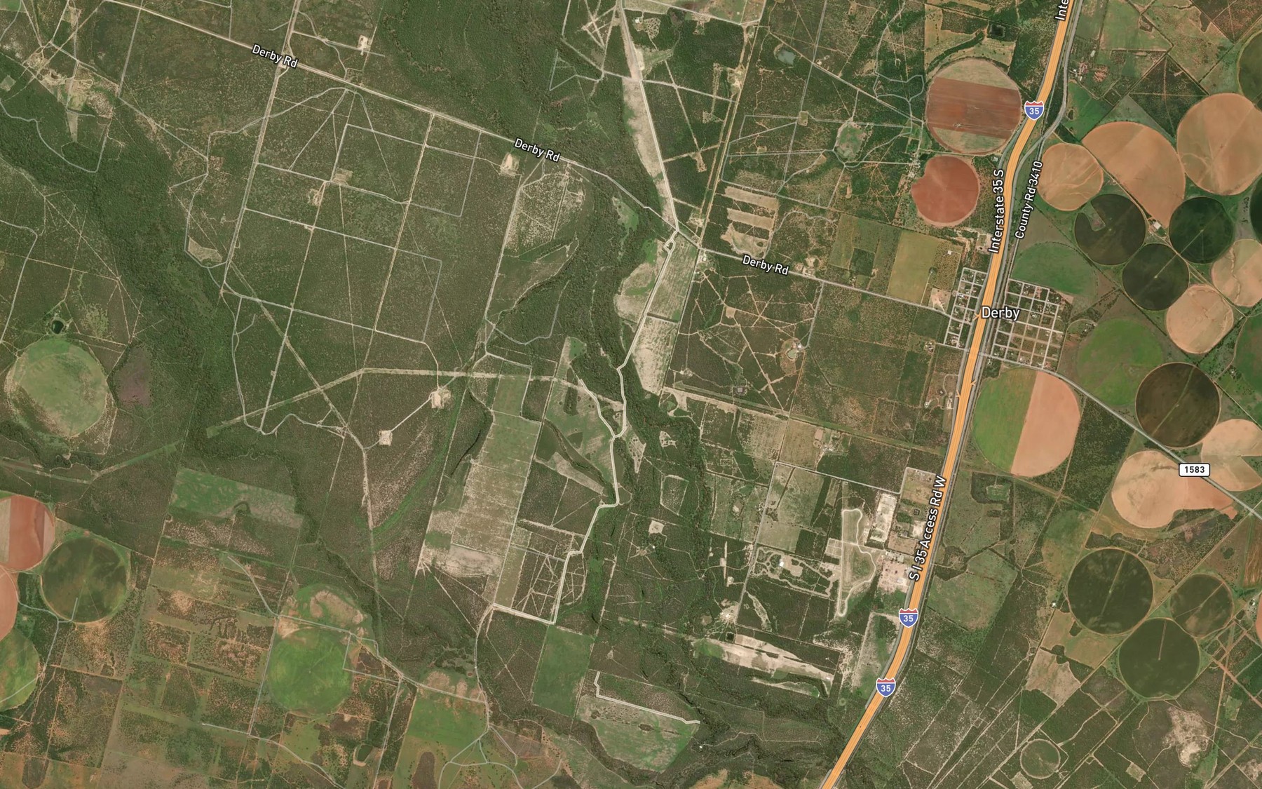 Satellite map of the Buck Creek