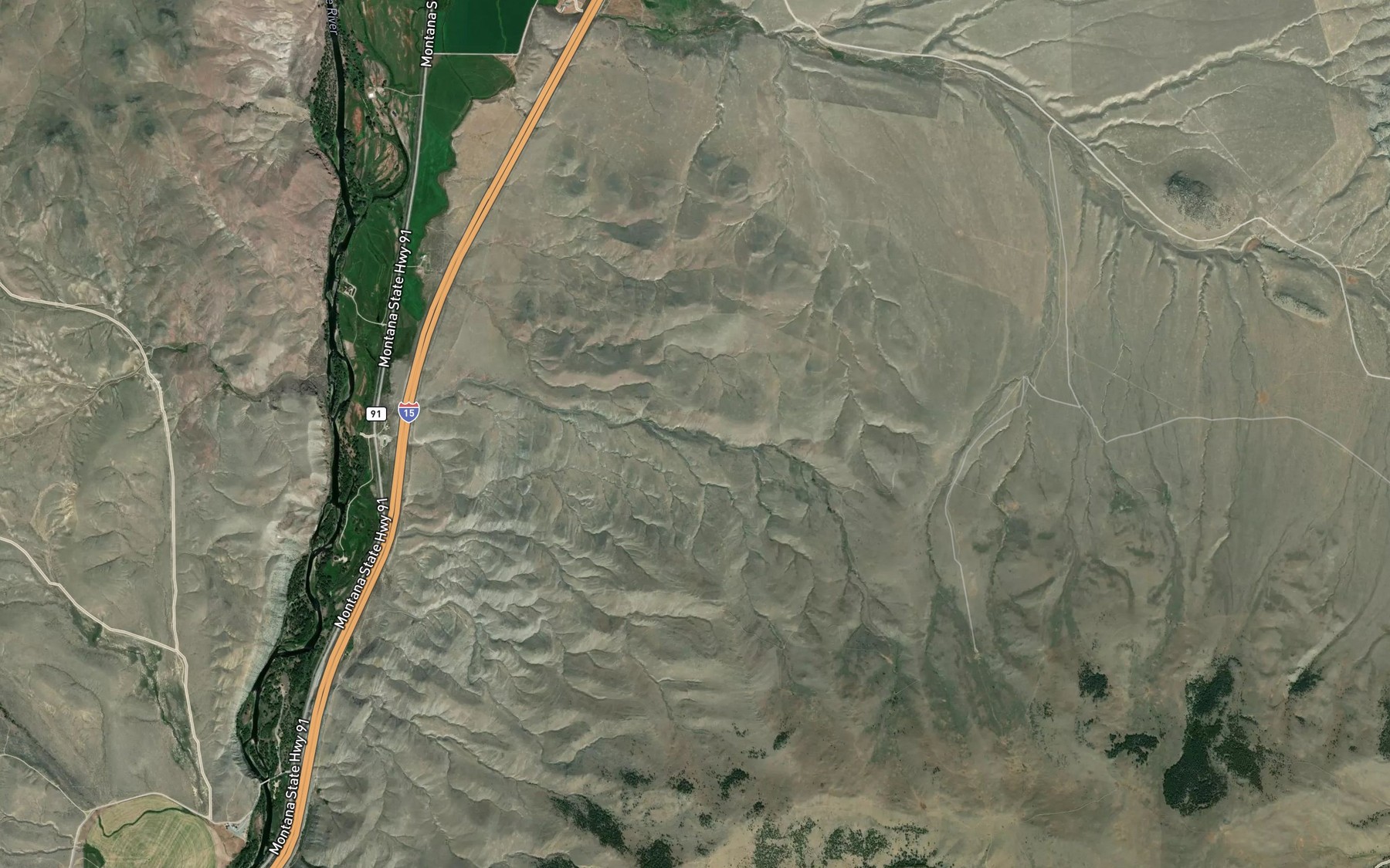 Satellite map of the Cottonwood Spring