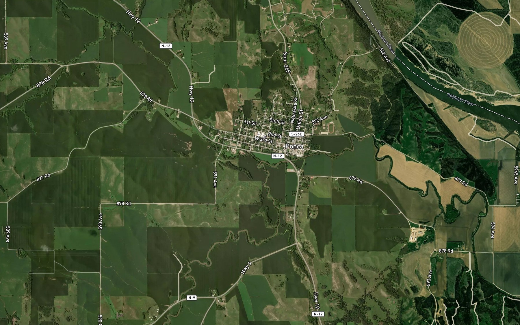 Satellite map of the South Creek