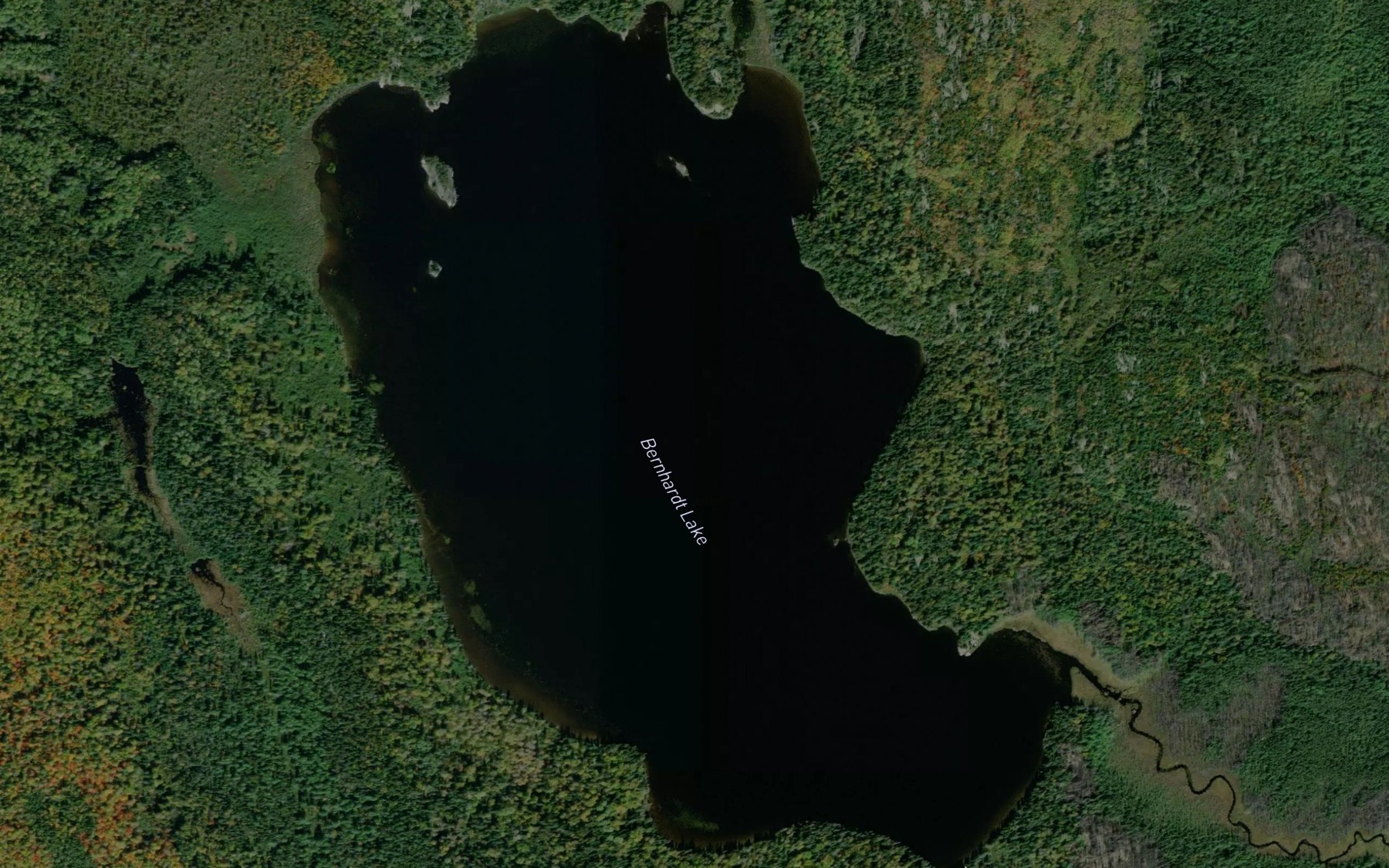Satellite map of the Bernhardt Lake