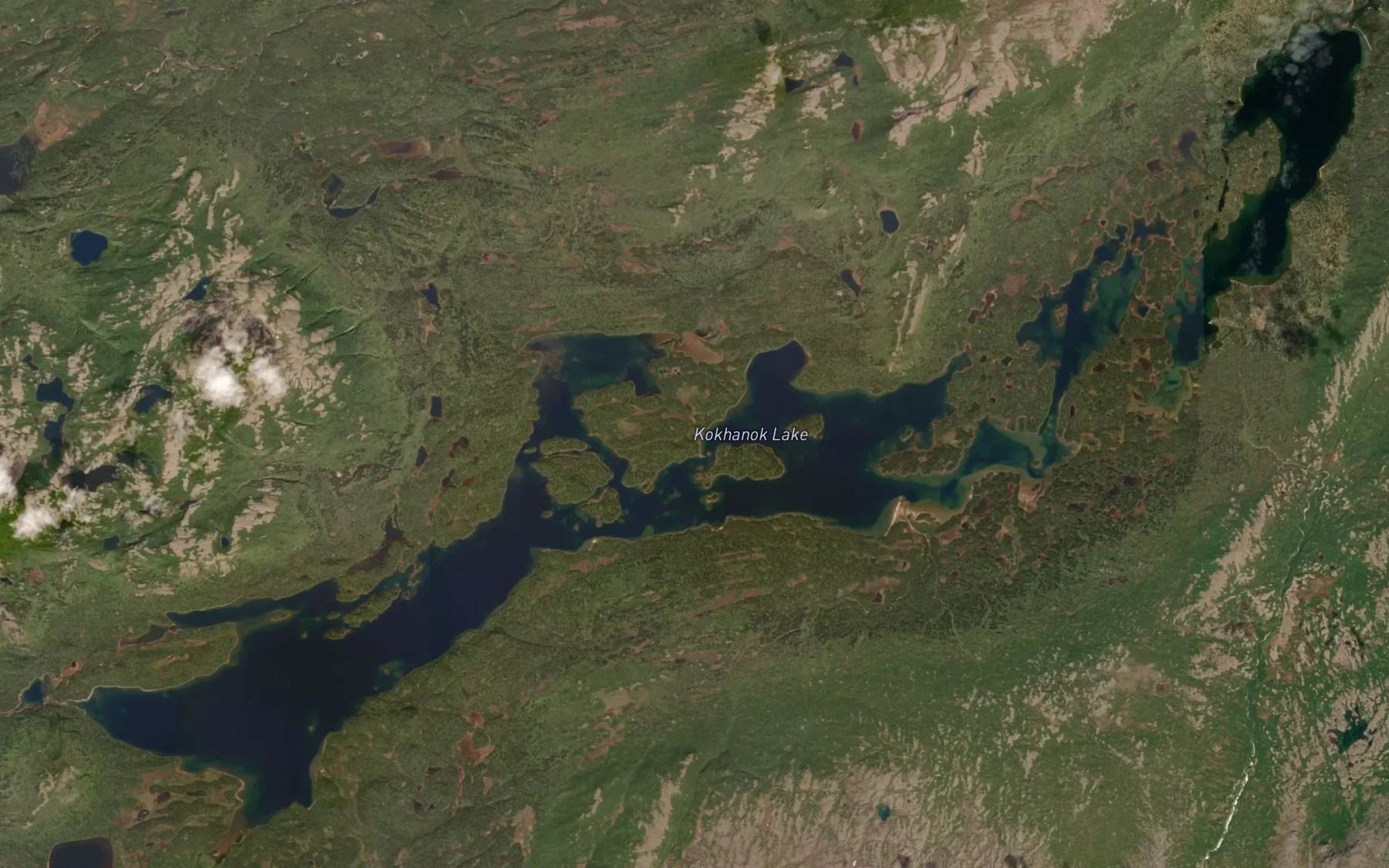 Satellite map of the Kokhanok Lake