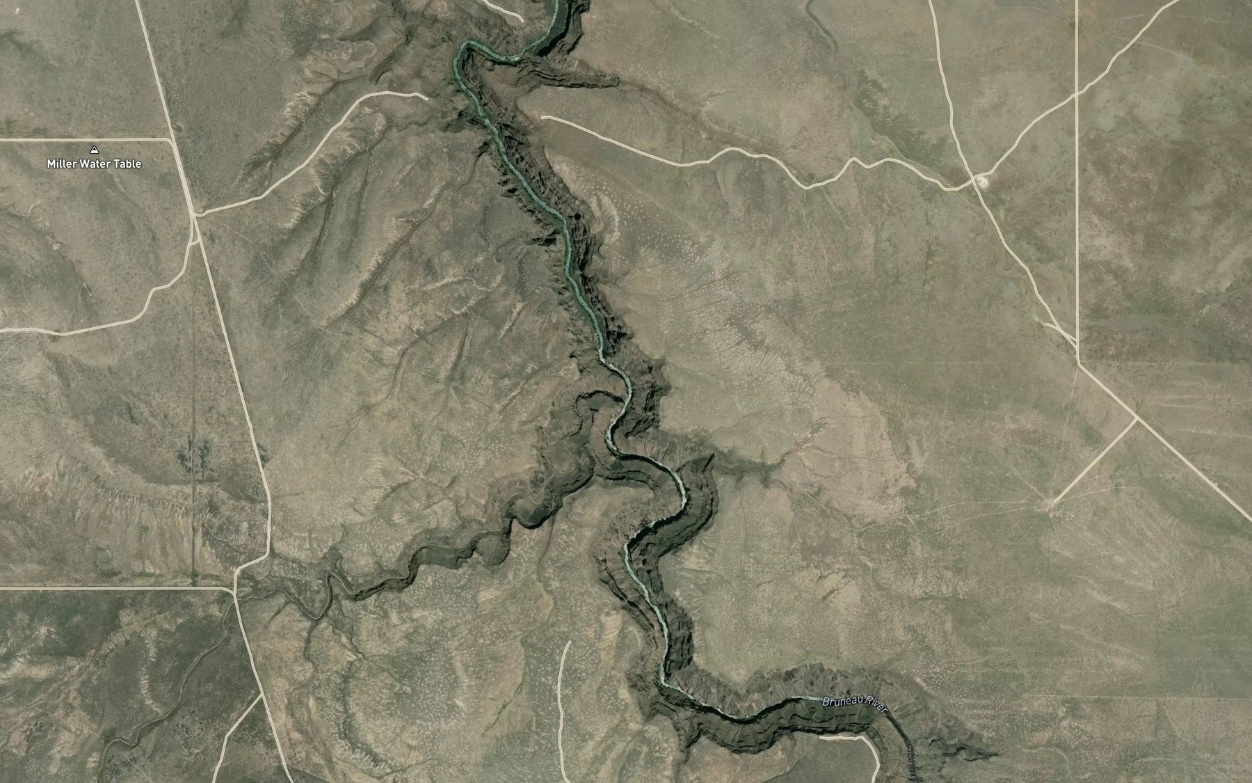 Satellite map of the Miller Water