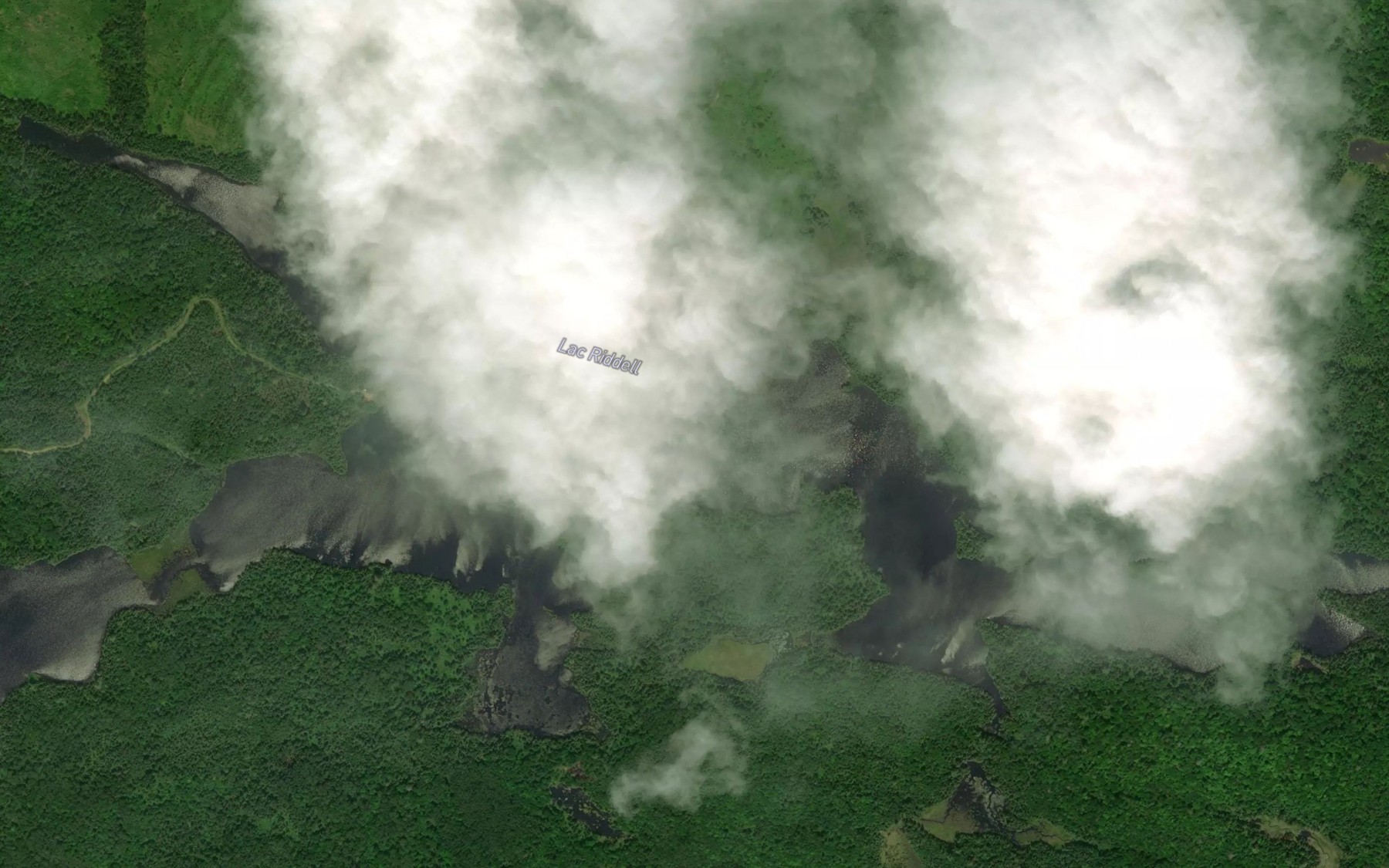 Satellite map of the Lac Riddell