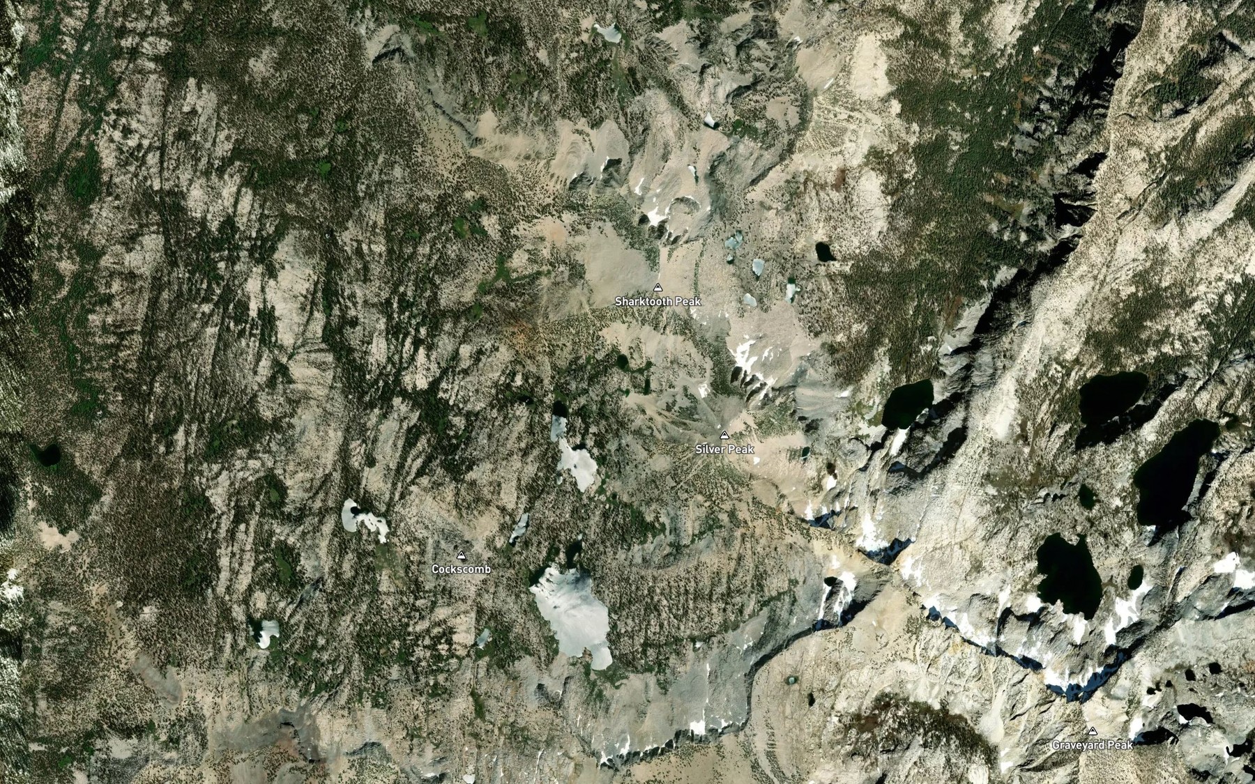 Satellite map of the Useless Lake