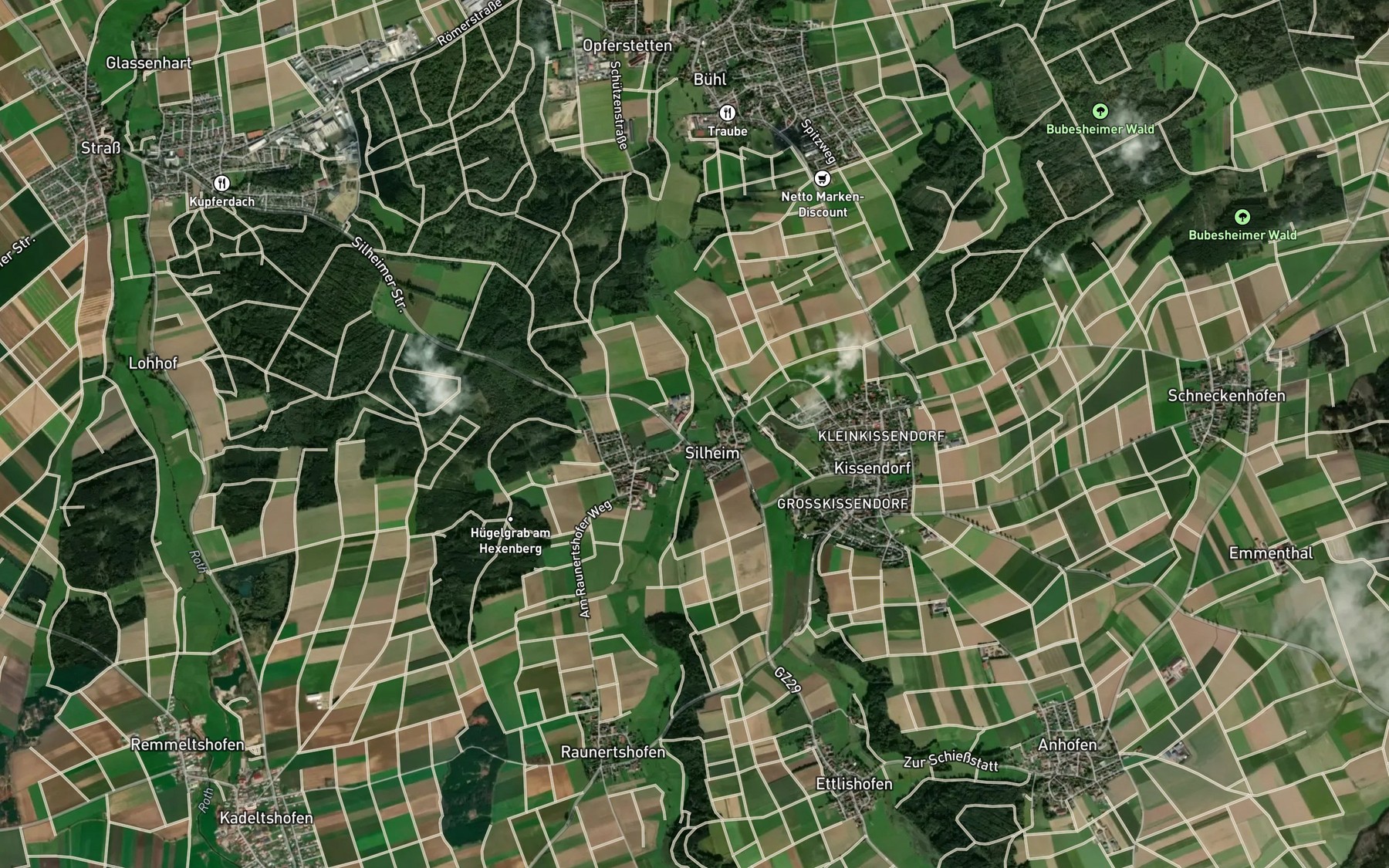 Satellite map of the Osterbach
