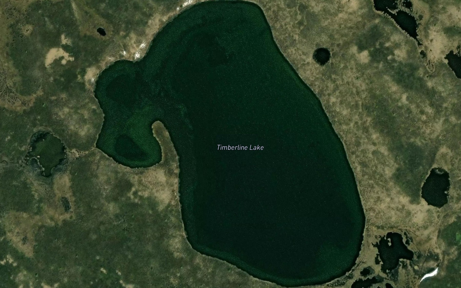 Satellite map of the Timberline Lake