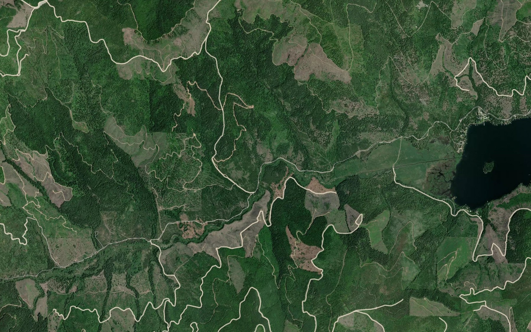 Satellite map of the Twin Bridge Creek