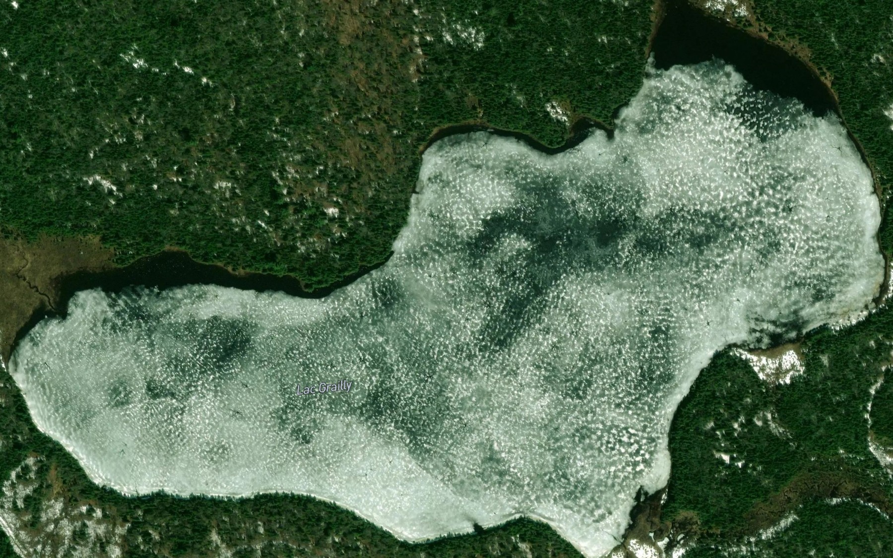 Satellite map of the Lac Grailly