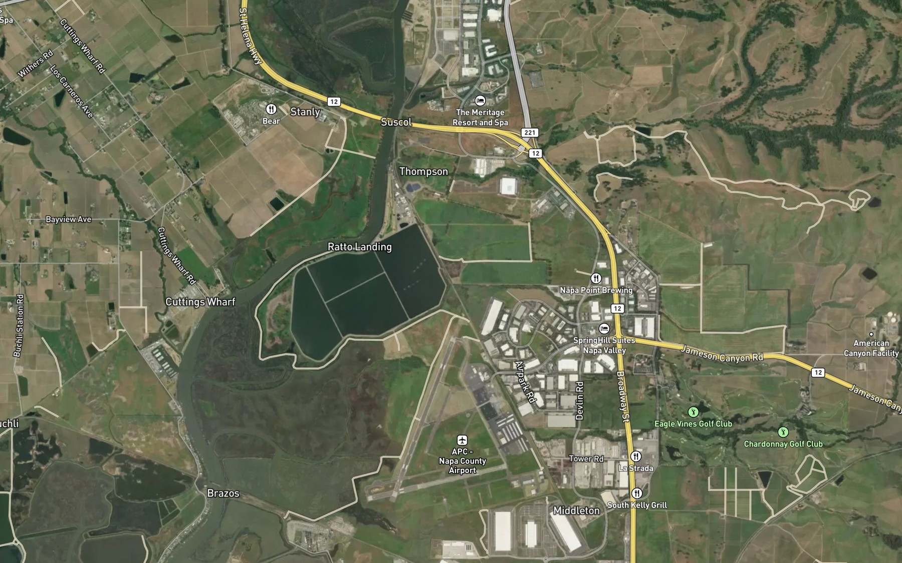 Satellite map of the Sheehy Creek
