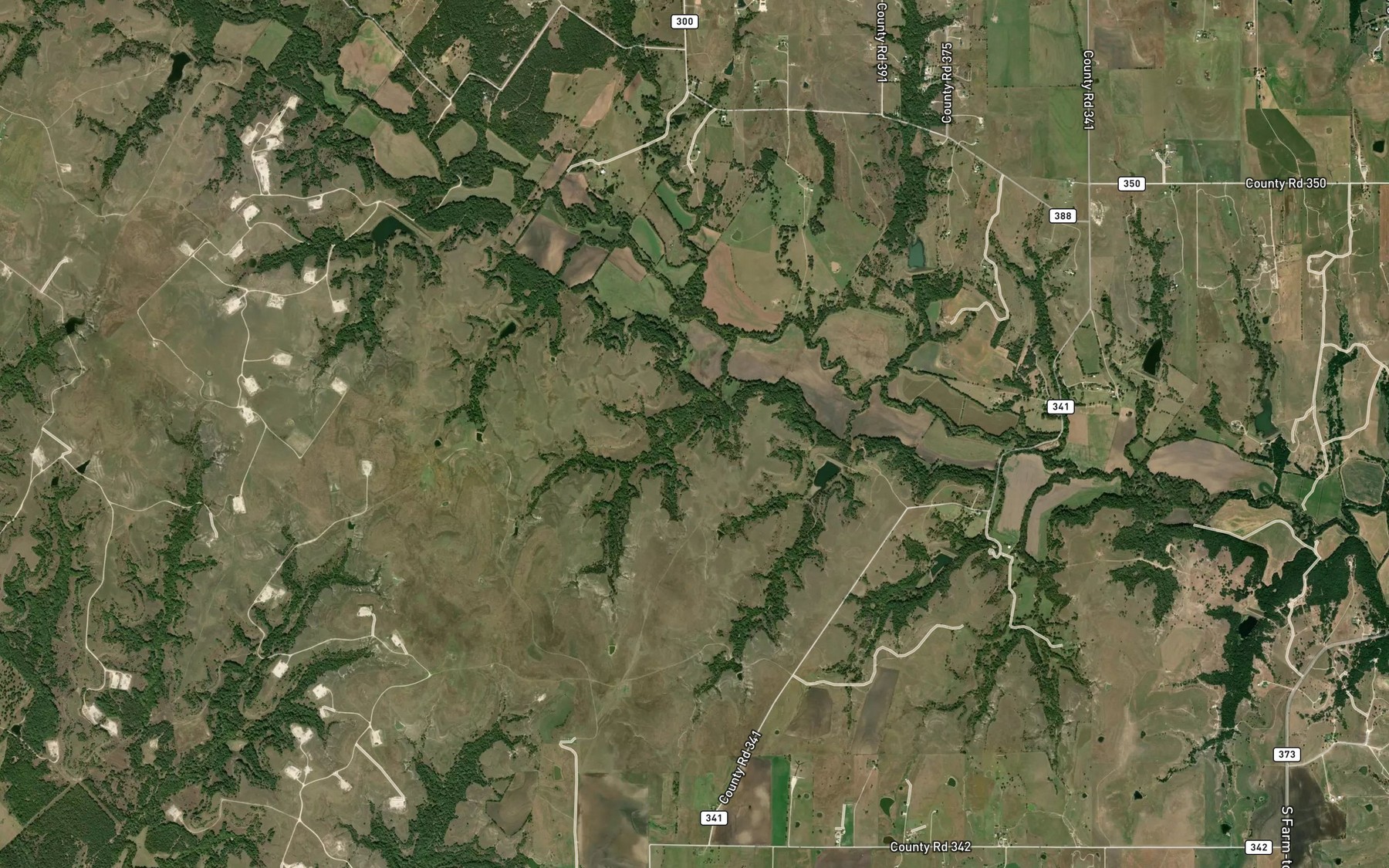 Satellite map of the Soil Conservation Service Site 61d Reservoir