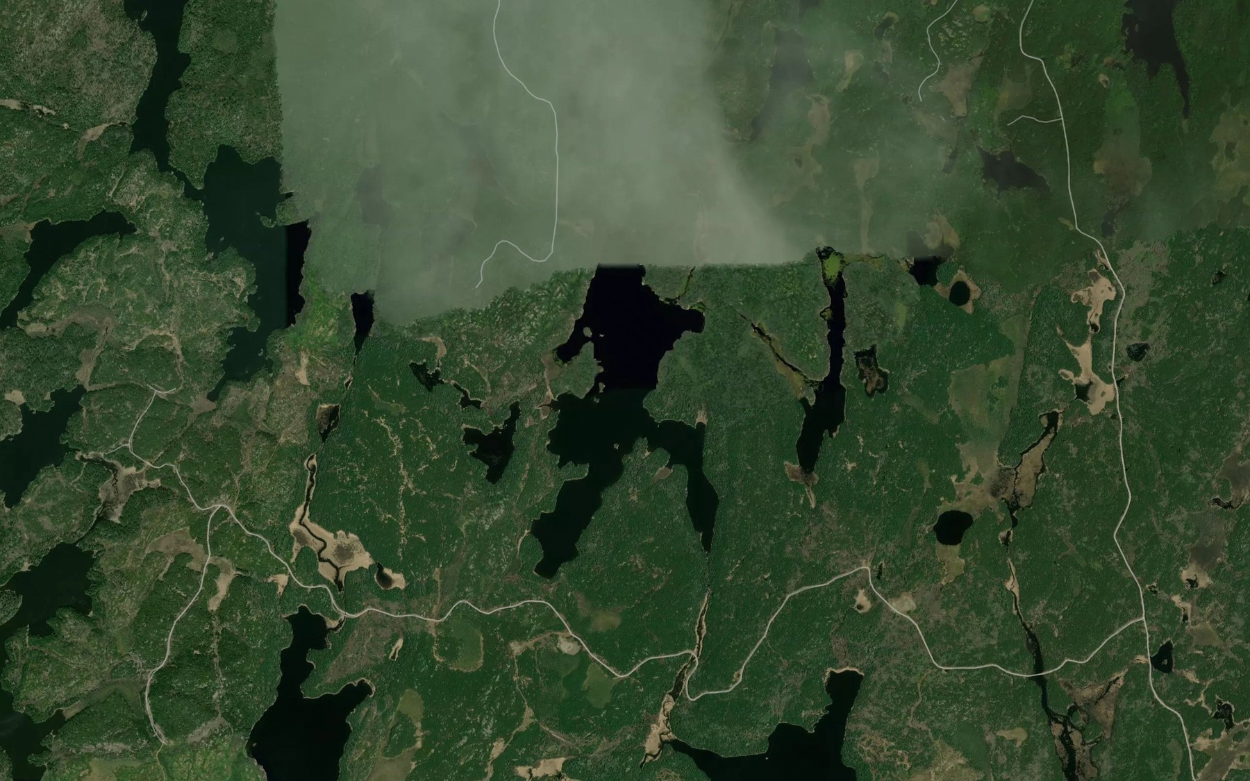 Satellite map of the Respite Lake