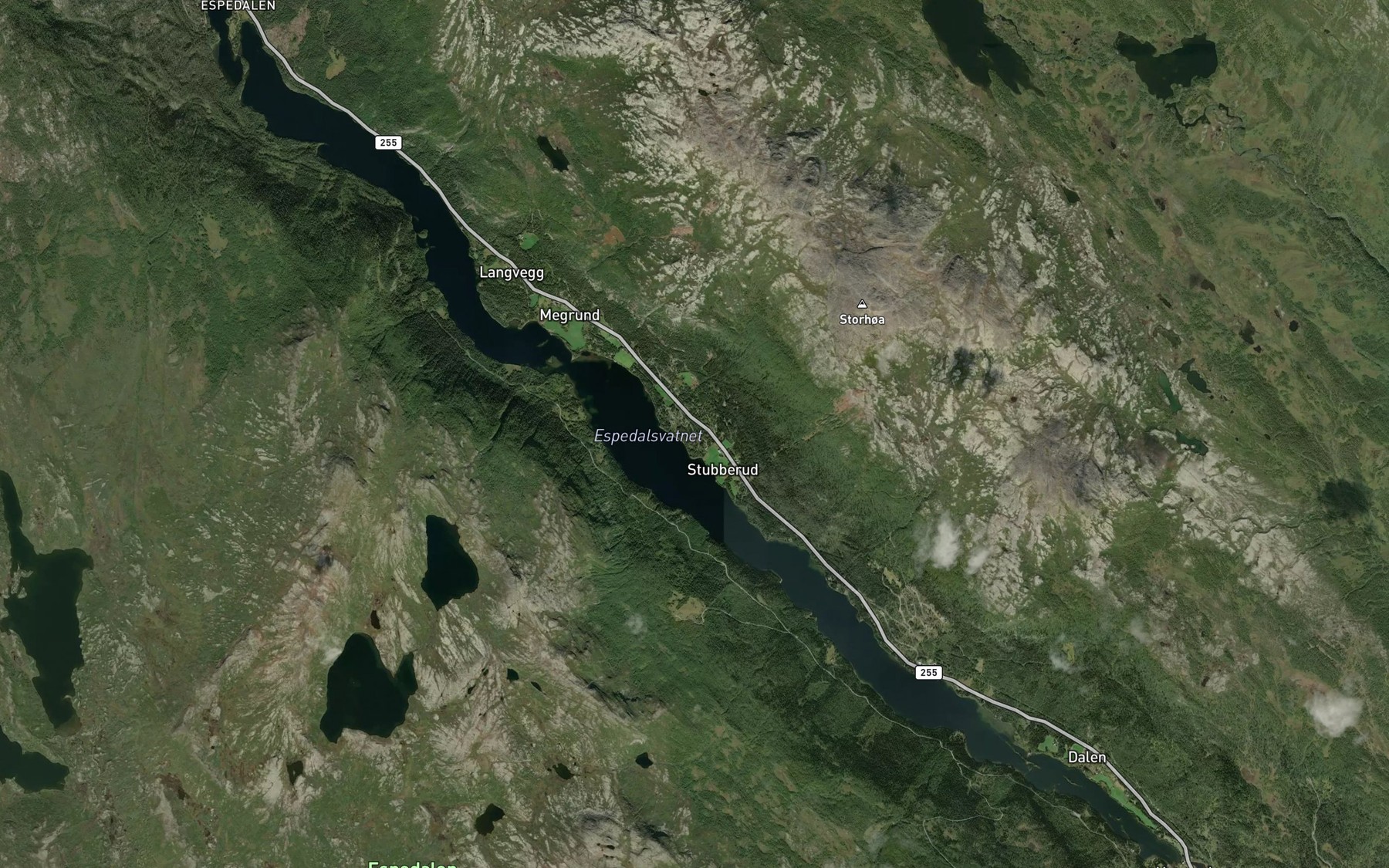 Satellite map of the Espedalsvatnet