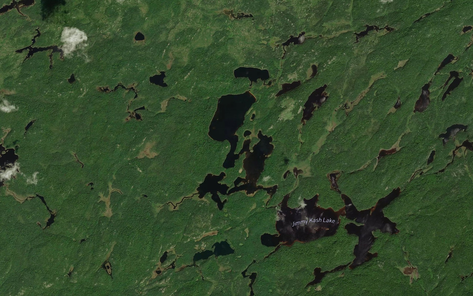 Satellite map of the Upper Jimmy Kash Lake