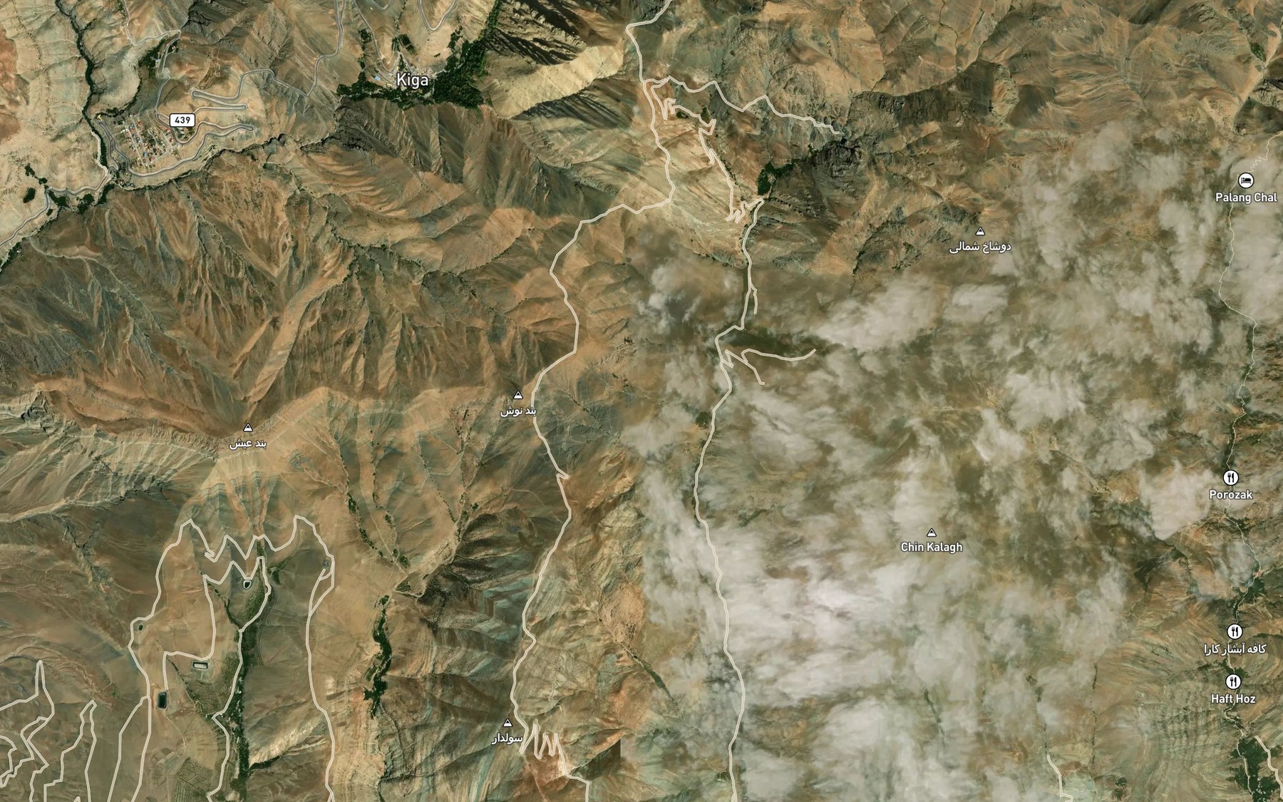 Satellite map of the Cheshmeh-ye Ab-e Zendegani